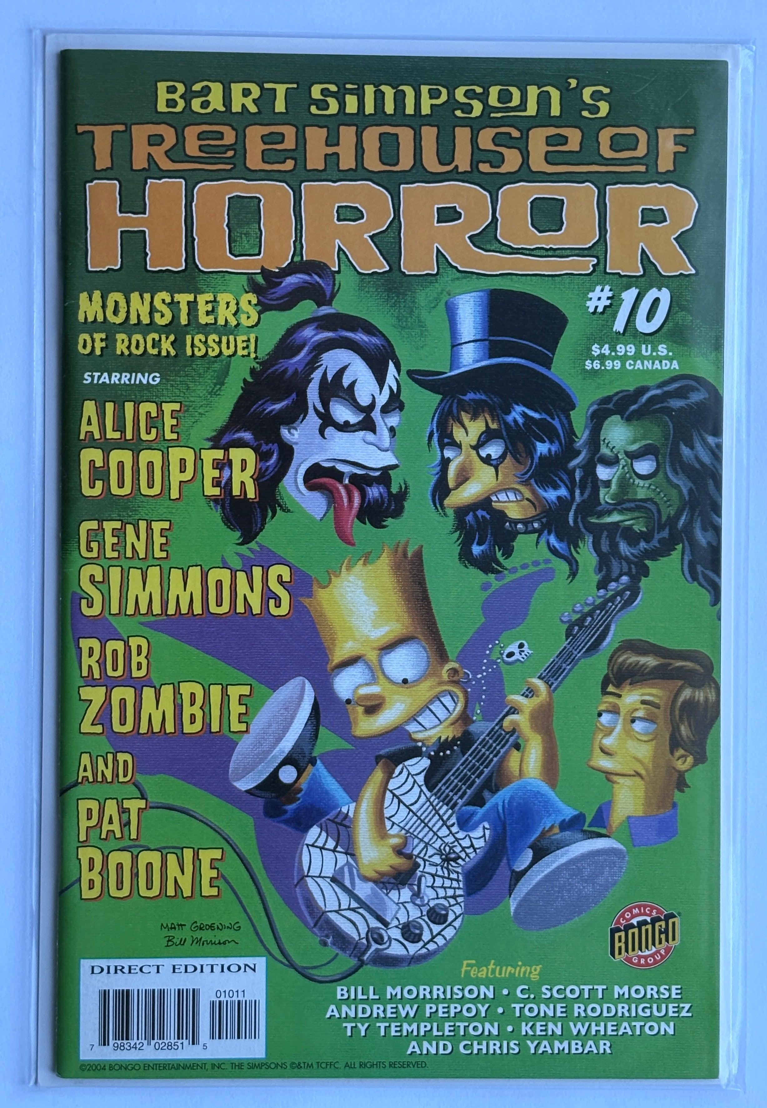 Bart Simpson's Treehouse of Horror #10 - Monsters of Rock Issue! VF/NM 9.0