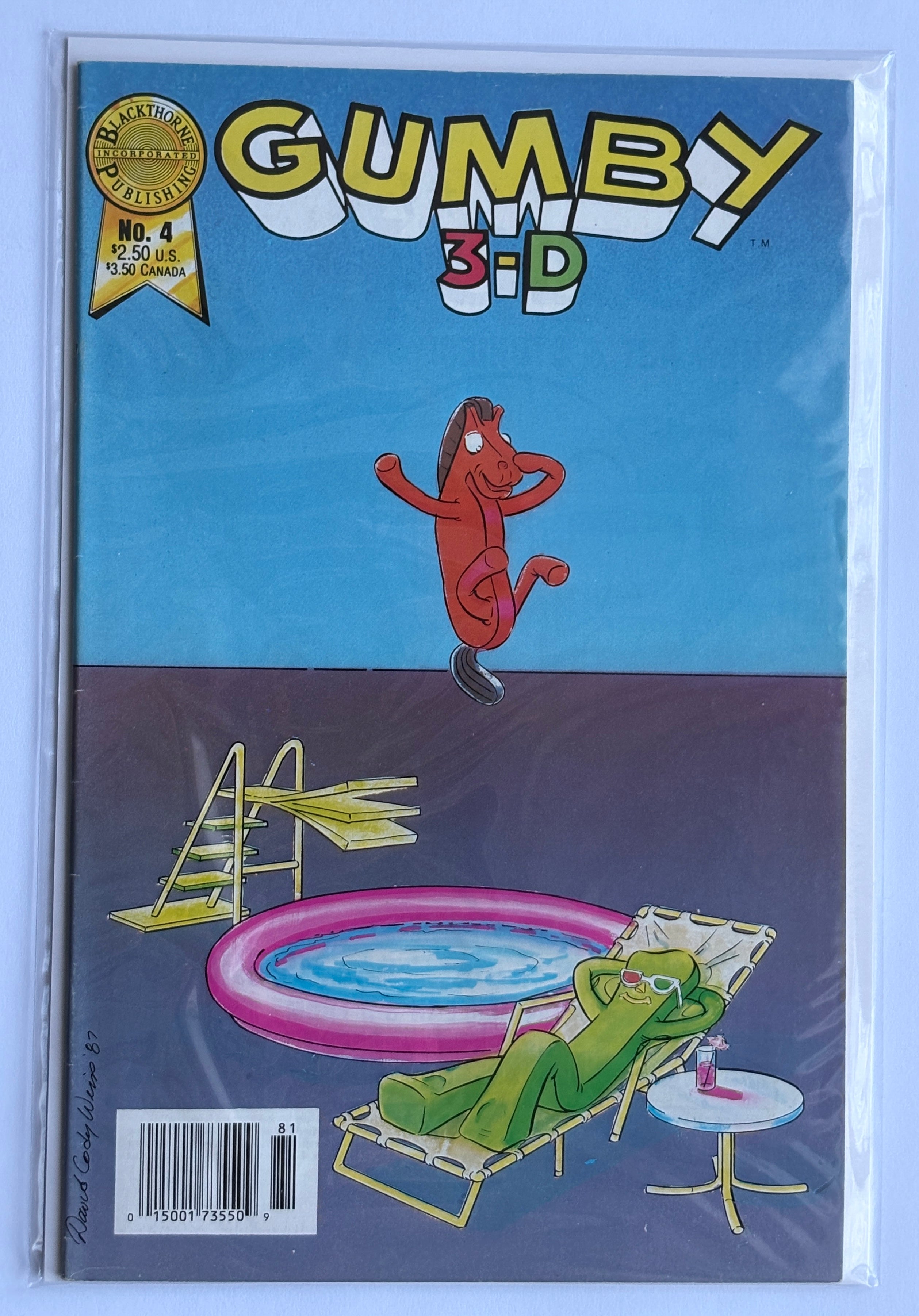 Gumby 3-D #4 - Blackthorne Publishing Fall 1987 FN+ 6.5