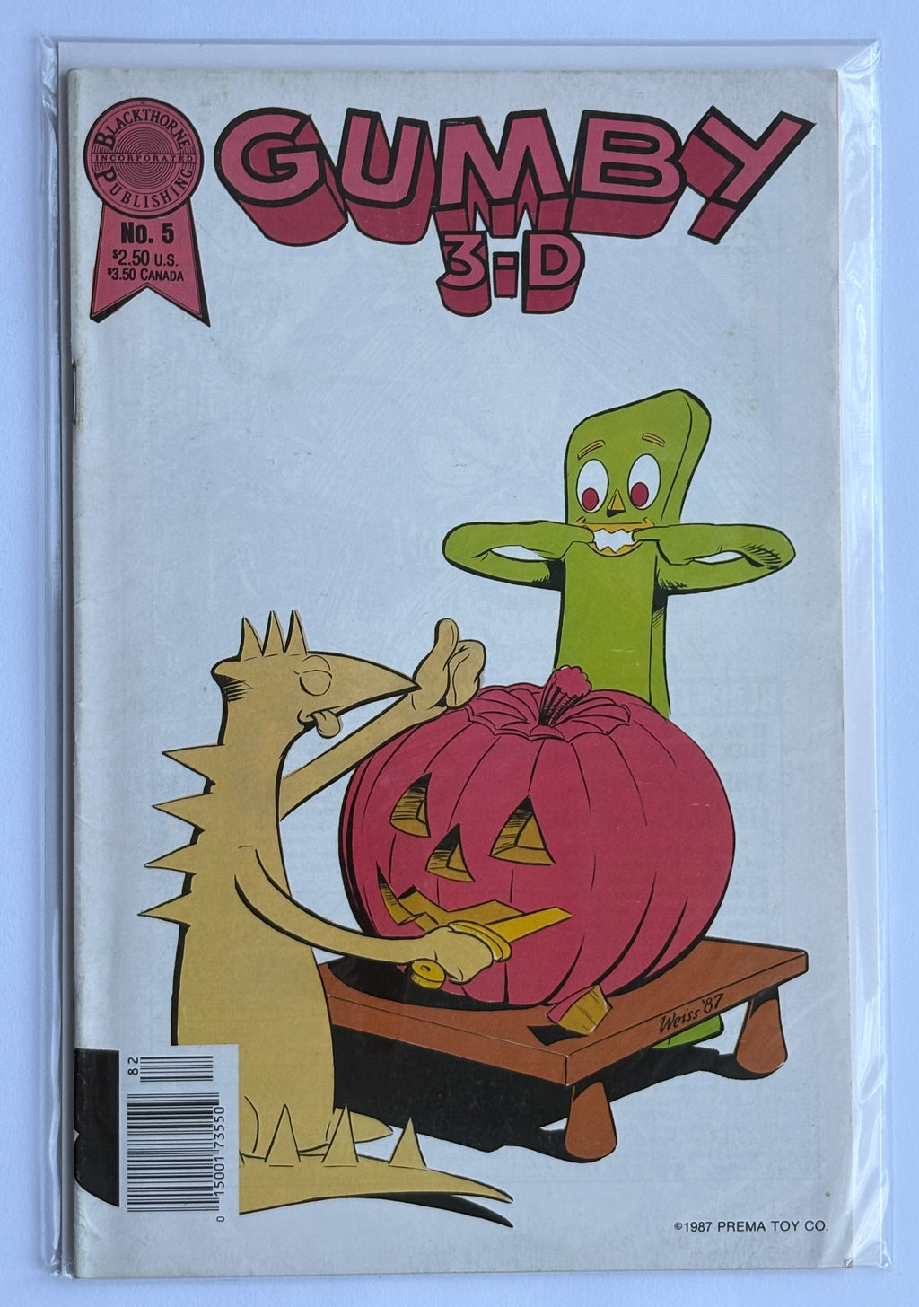 Gumby 3-D #5 - Blackthorne Publishing Spring 1988 FN+ 6.5