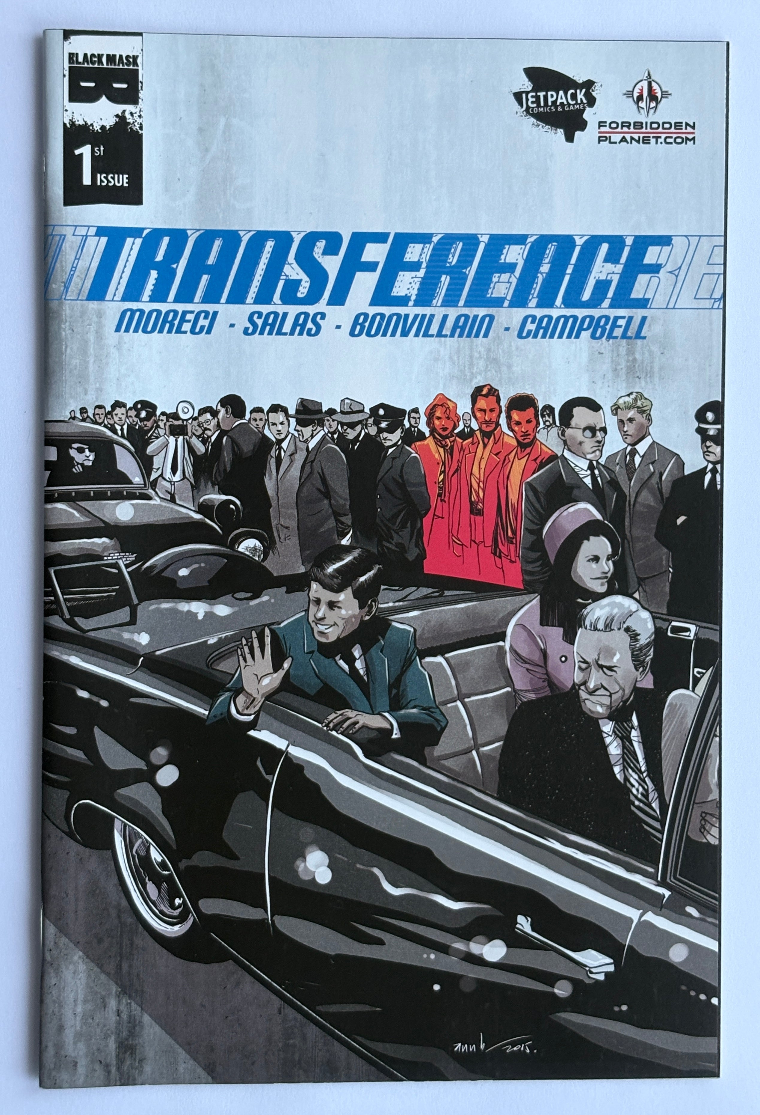 Transference #1 - Forbidden Planet Jetpack Variant - Black Mask - 2015 VF/NM 9.0