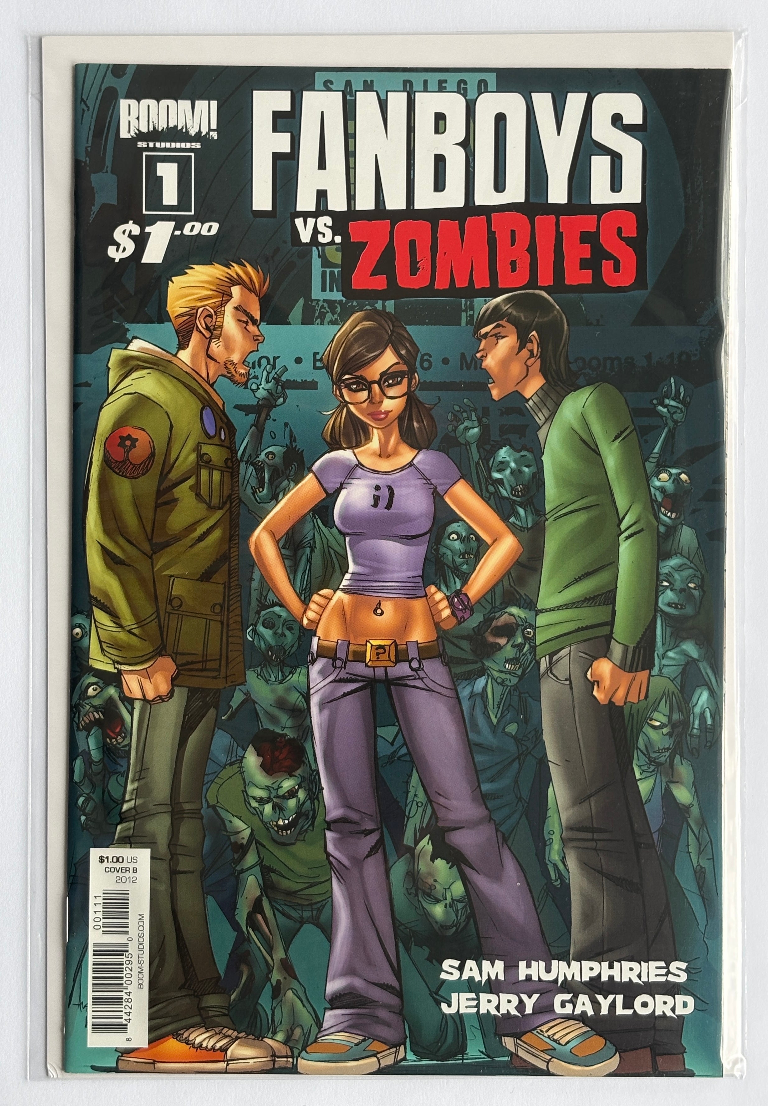 Fanboys vs. Zombies #1 - 1st Printing Cover B Boom! Studios April 2012 VF+ 8.5