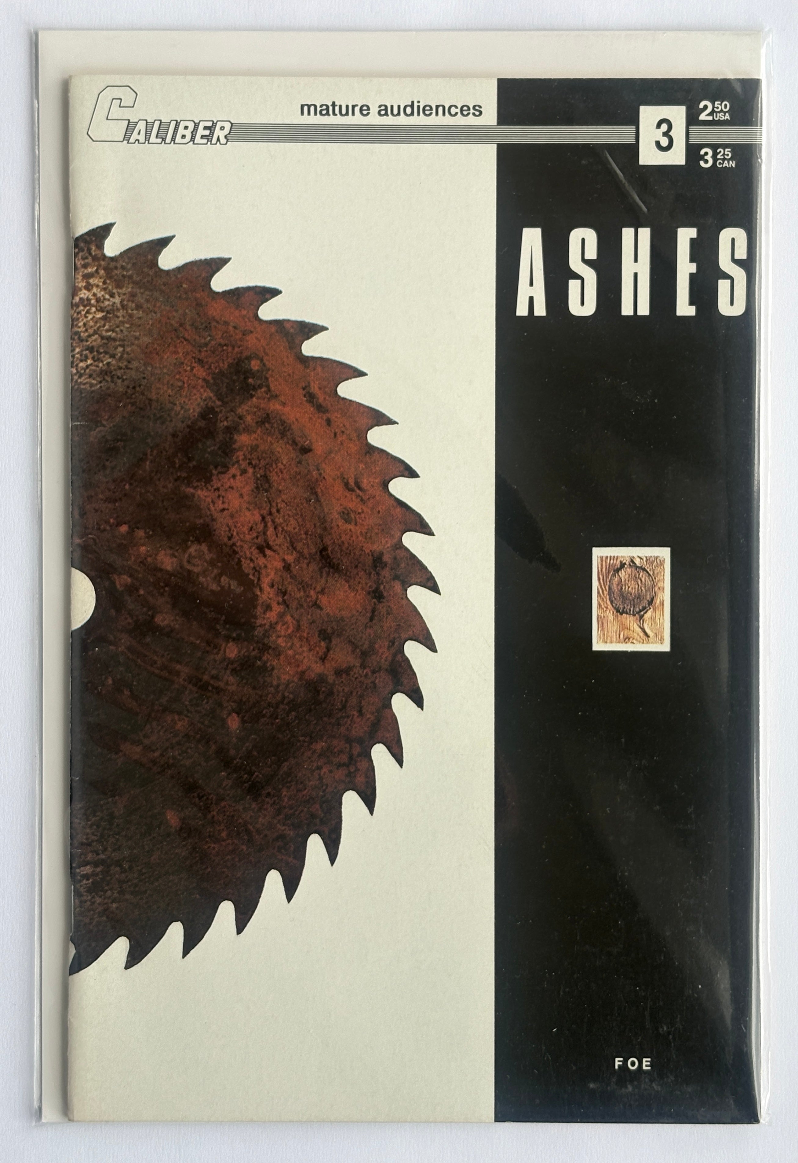 Ashes #3 - Caliber Comics 1990 VF+ 8.5