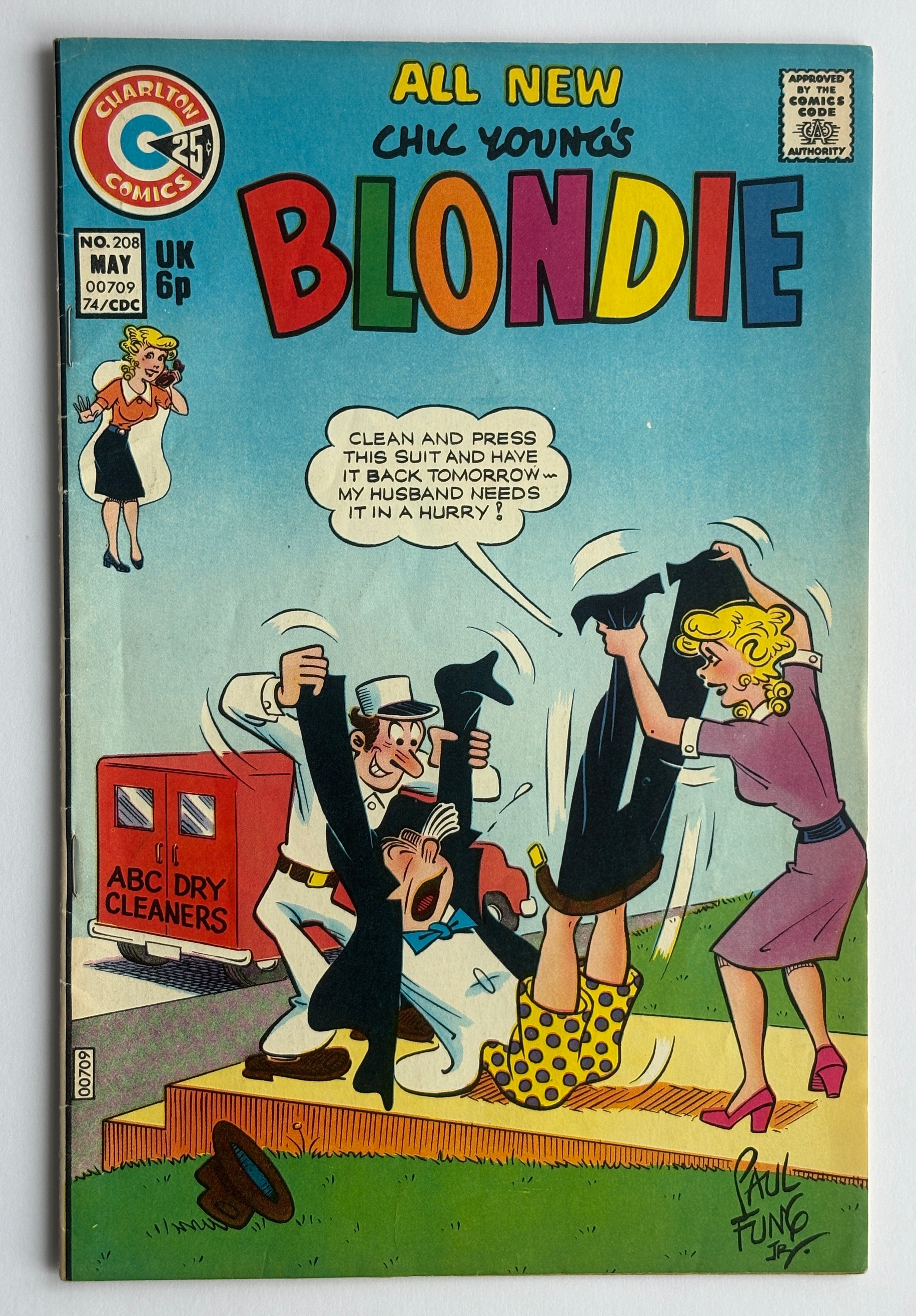 All New Chic Young's BLONDIE #208 - Charlton Comics - May 1974 F/VF 7.0