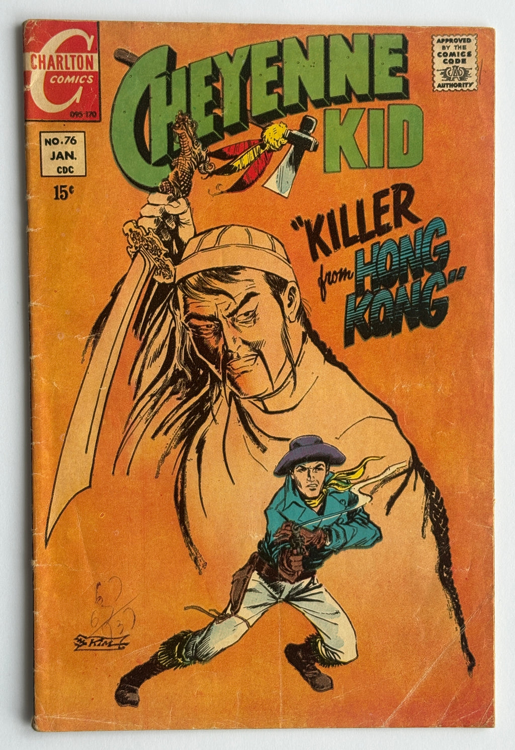 Cheyenne Kid #76 - Killer from Hong Kong - Charlton Comics January 1970 GD/VG 3.0