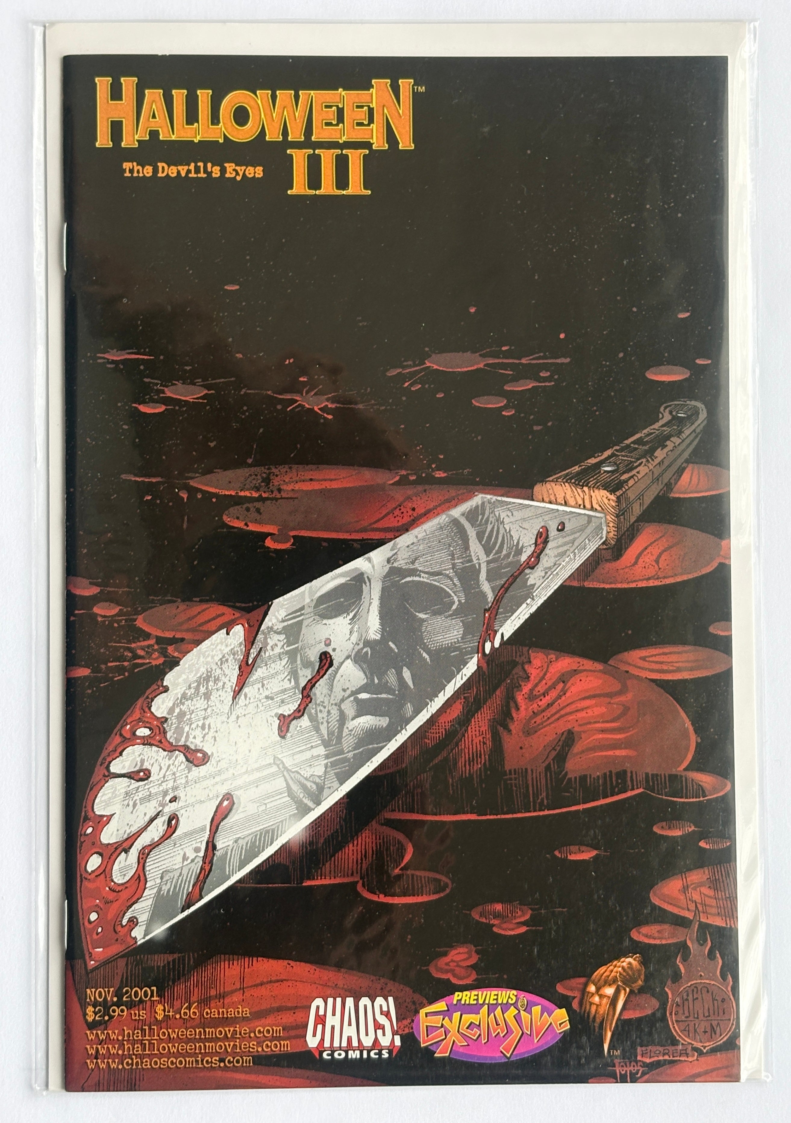 Halloween III The Devil's Eyes #1 Previews Exclusive 1st Printing 2001 VF/NM 9.0