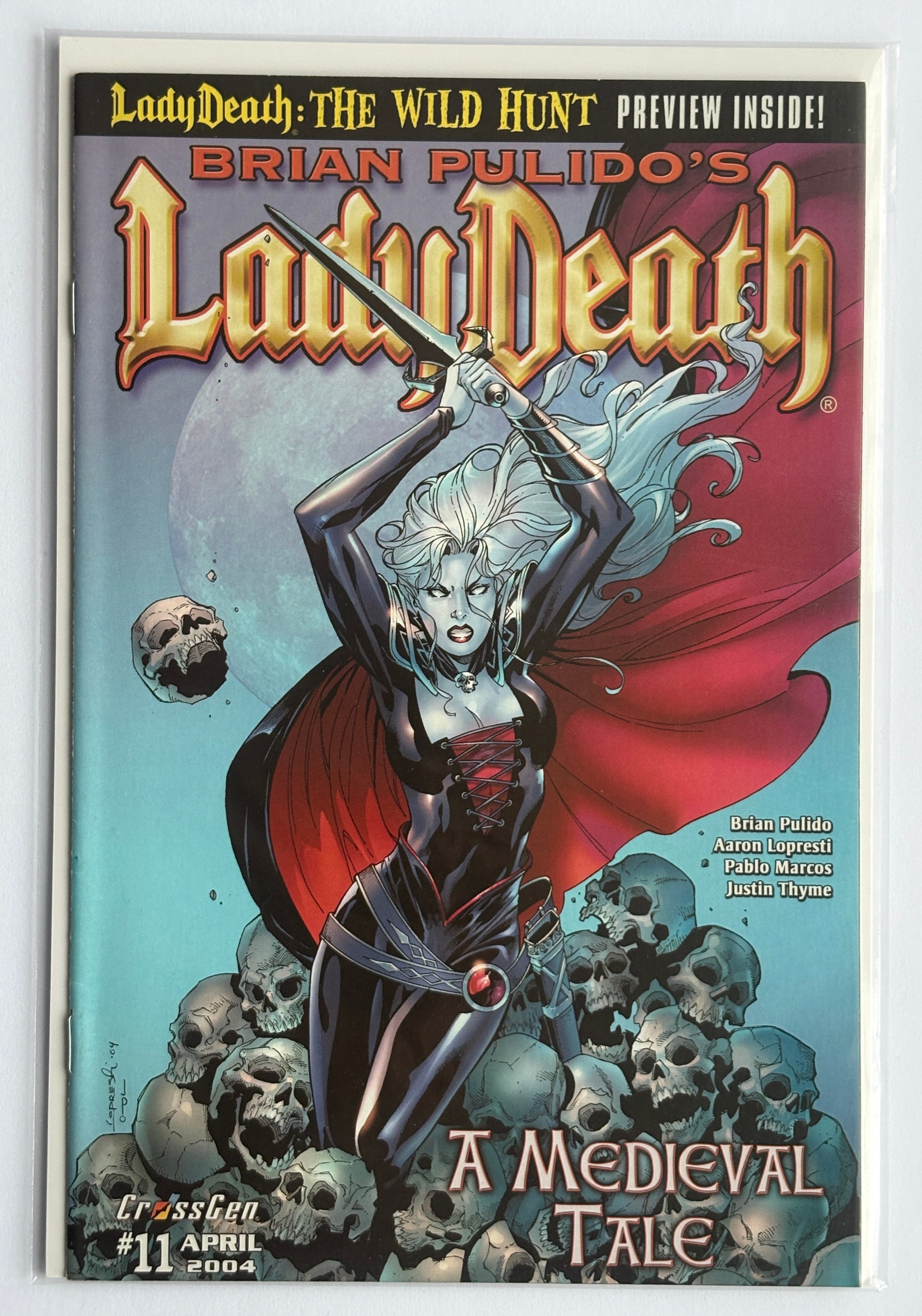 Lady Death: A Medieval Tale #12 (Misprint 11 on cover) Crossgen Comics April 2004 VF- 7.5 (Copy)