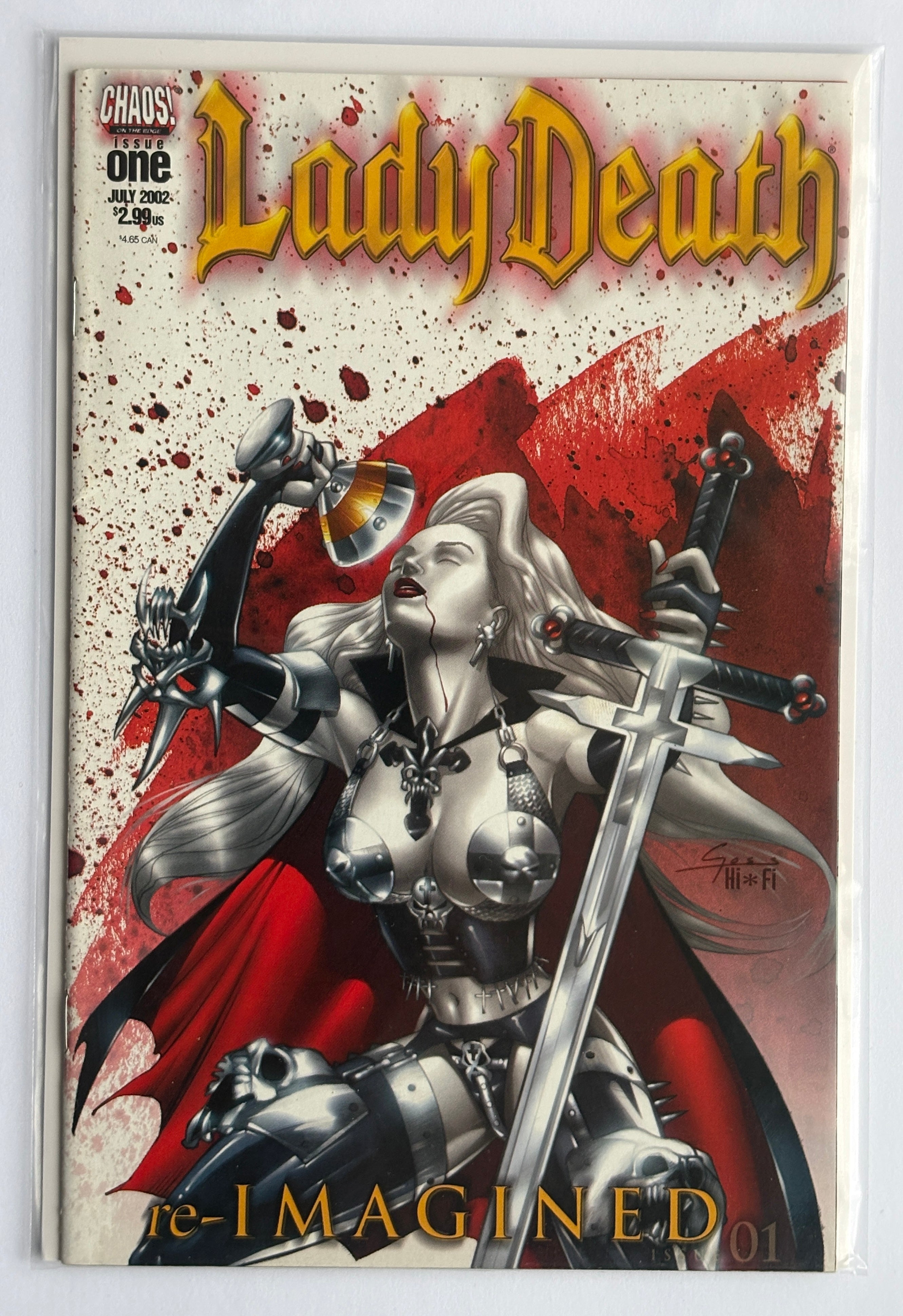 Lady Death Re-Imagined #1 - 1st Printing Chaos! Comics July 2002 VF+ 8.5