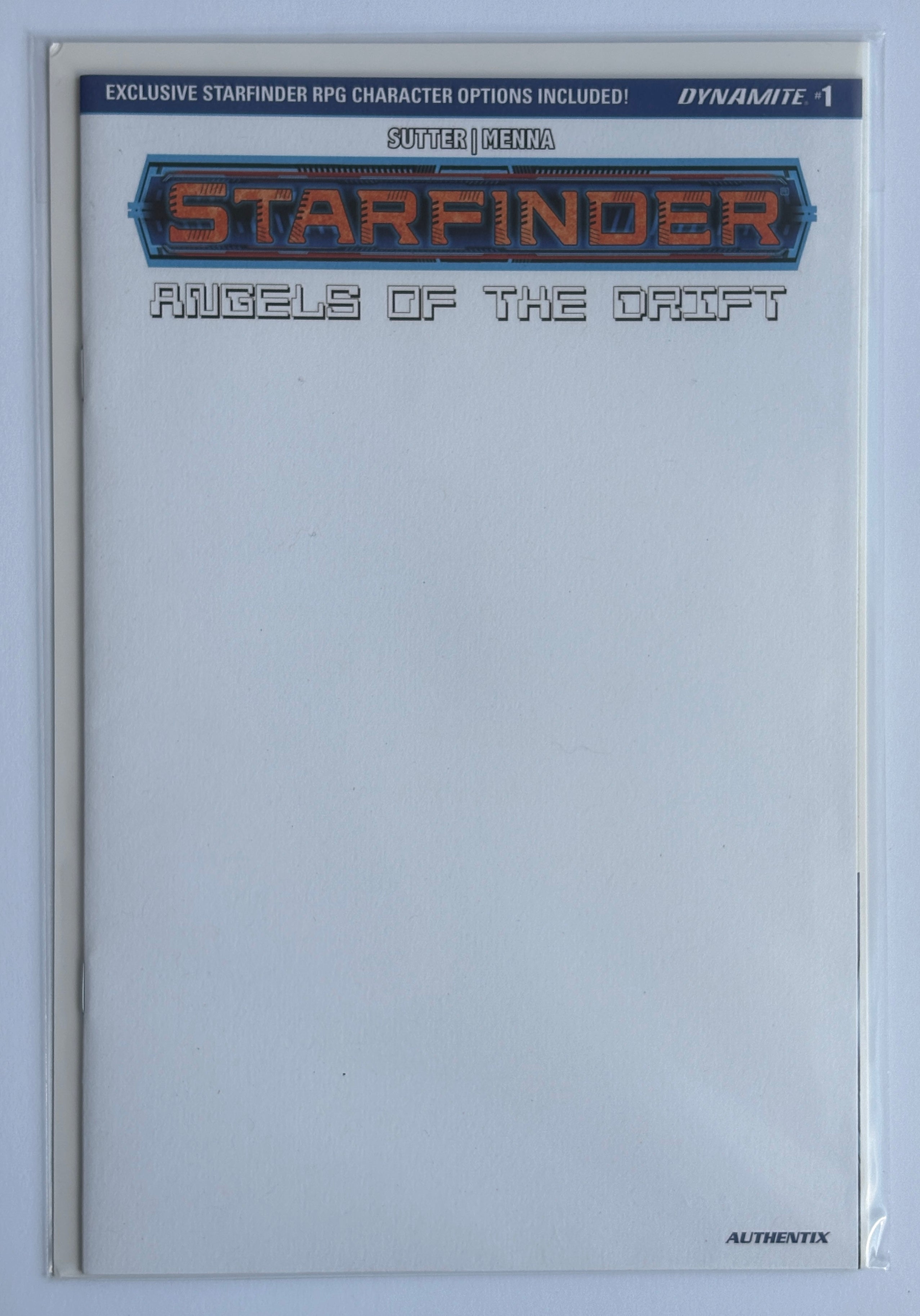 Starfinder: Angels of the Drift #1 -  Blank Variant Dynamite Comics 2023 NM 9.4