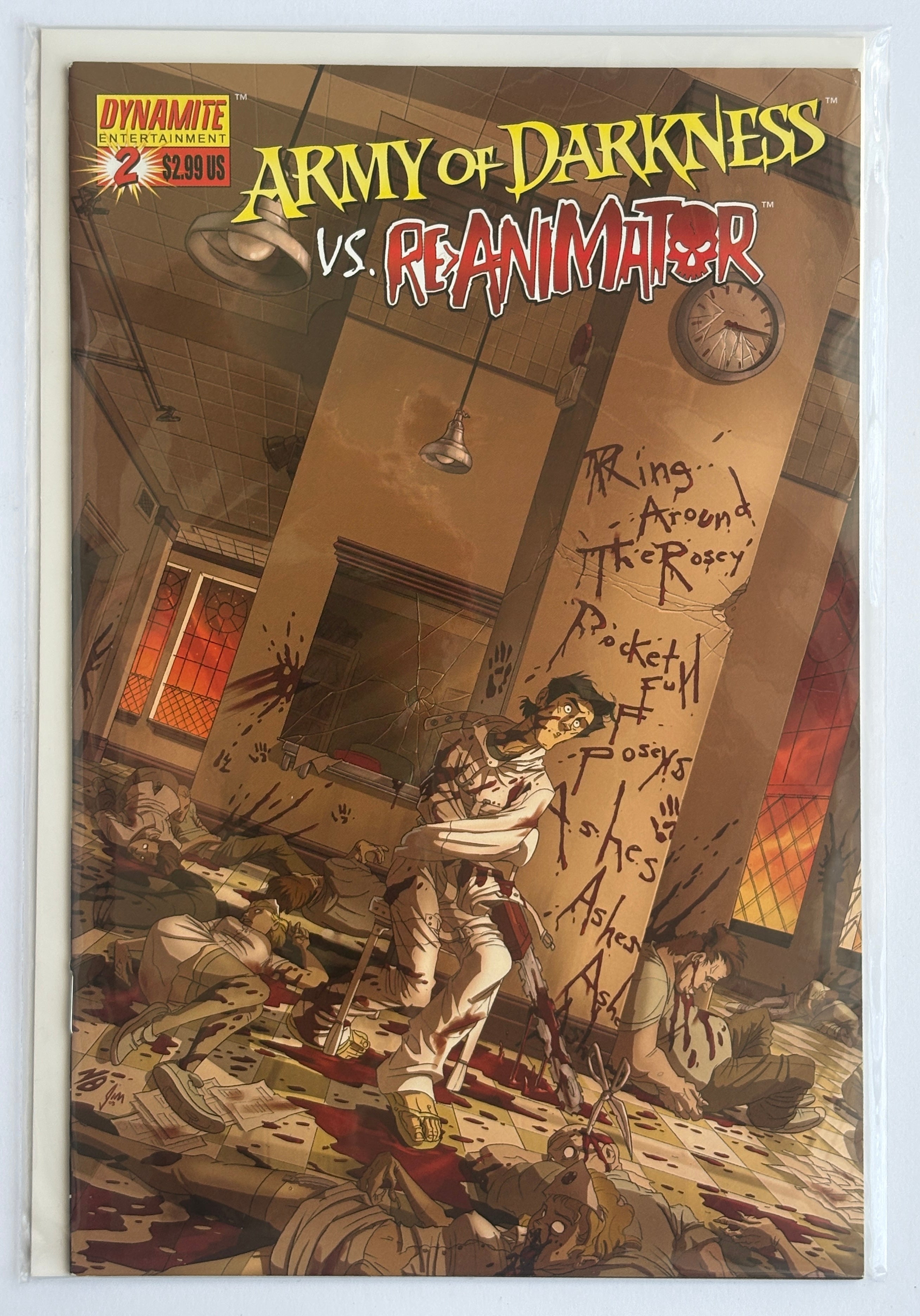 Army of Darkness vs Re-Animator #2 - 1st Printing Cover B Dynamite Comics 2005 VF/NM 9.0
