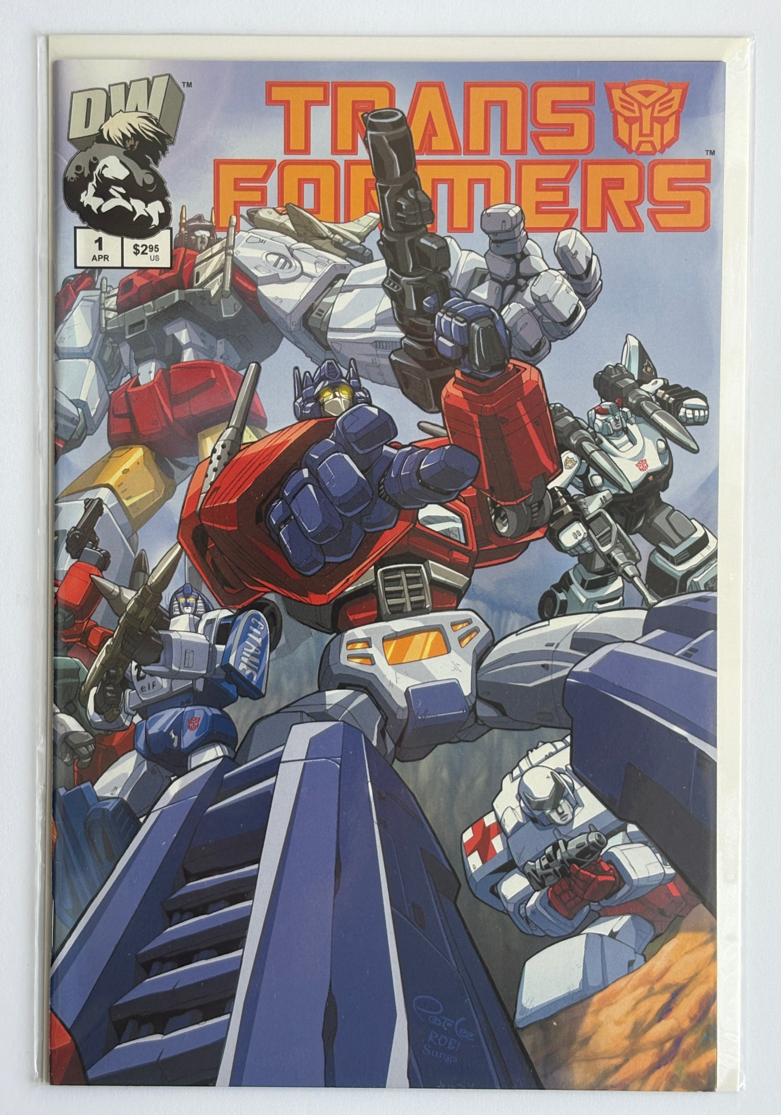 Transformers: Generation 1  #1 Autobot Variant Cover DW April 2002 VF 8.0
