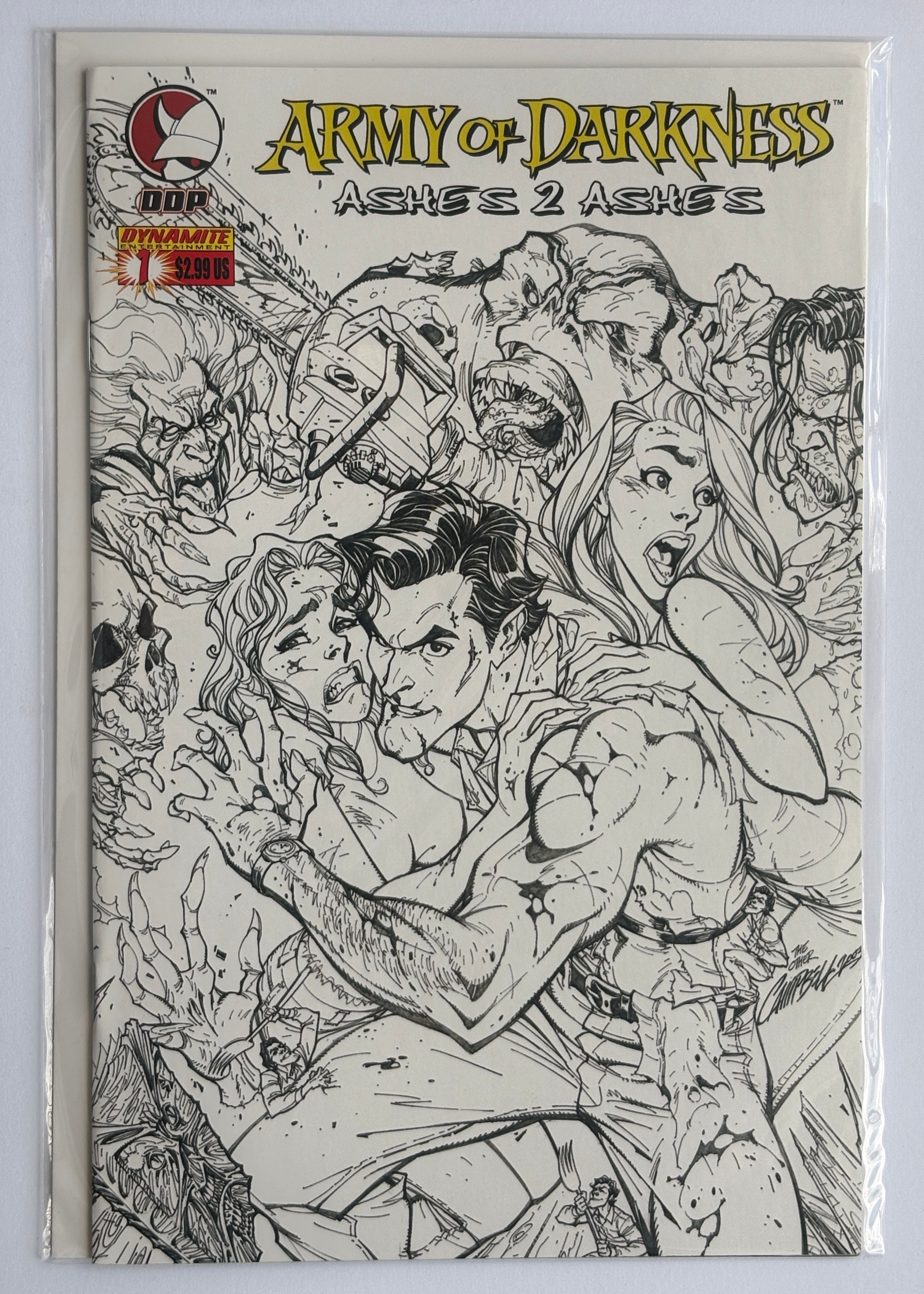 Army of Darkness: Ashes 2 Ashes #1 - Sketch Variant DDP July 2004 VF+ 8.5
