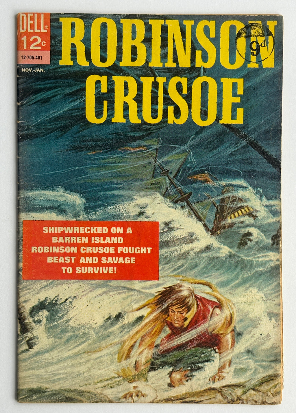 Robinson Crusoe #1 - Dell Comics November / January 1964 VG 4.0