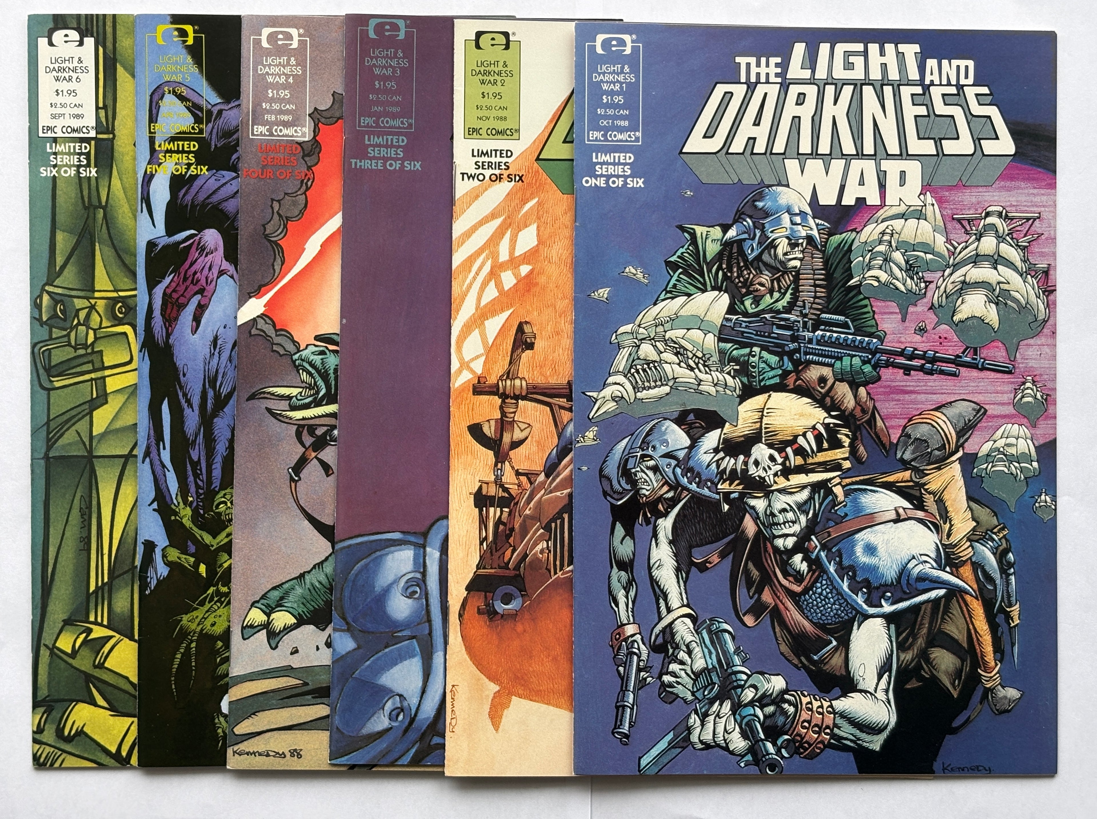 The Light and Darkness War #1 to 6 Complet Set 6 Comics Epic 1988/9 VF/NM 9.0
