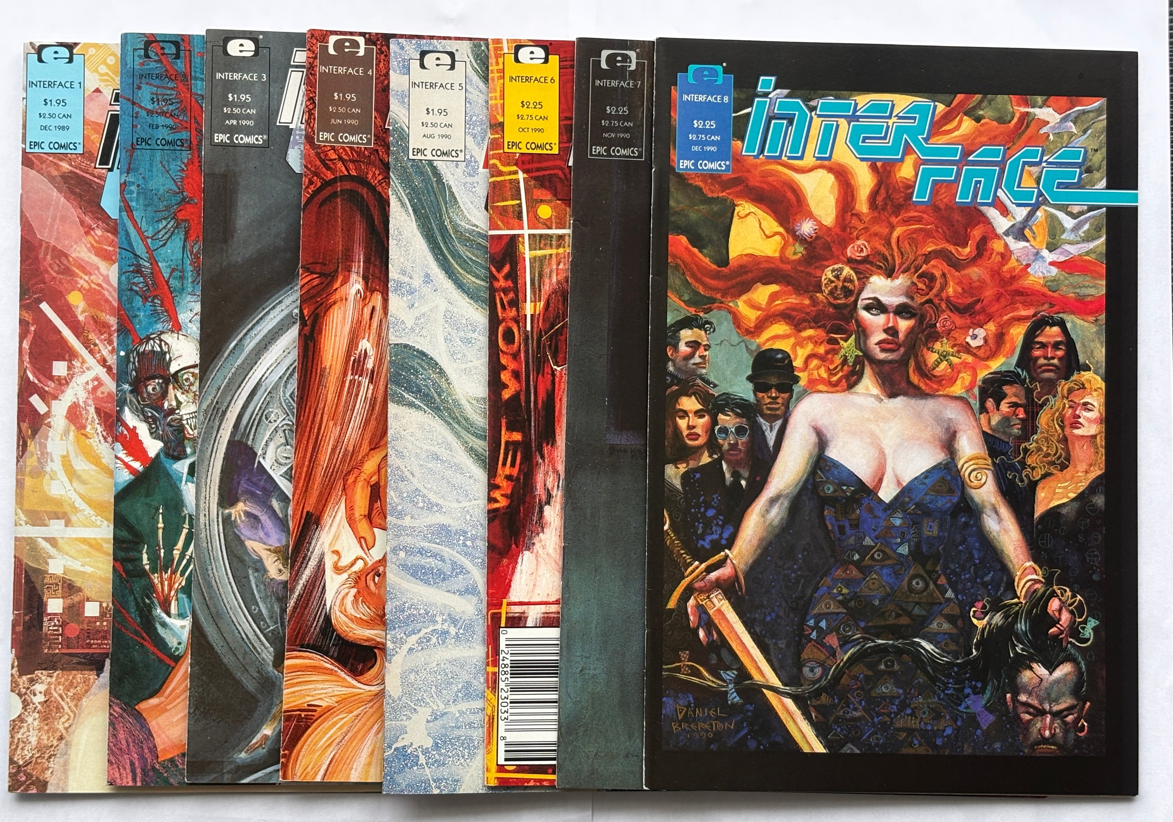 Interface #1 - 8 Complete Run  (8 Comics) - Epic Comics 1989/90 VF 8.0