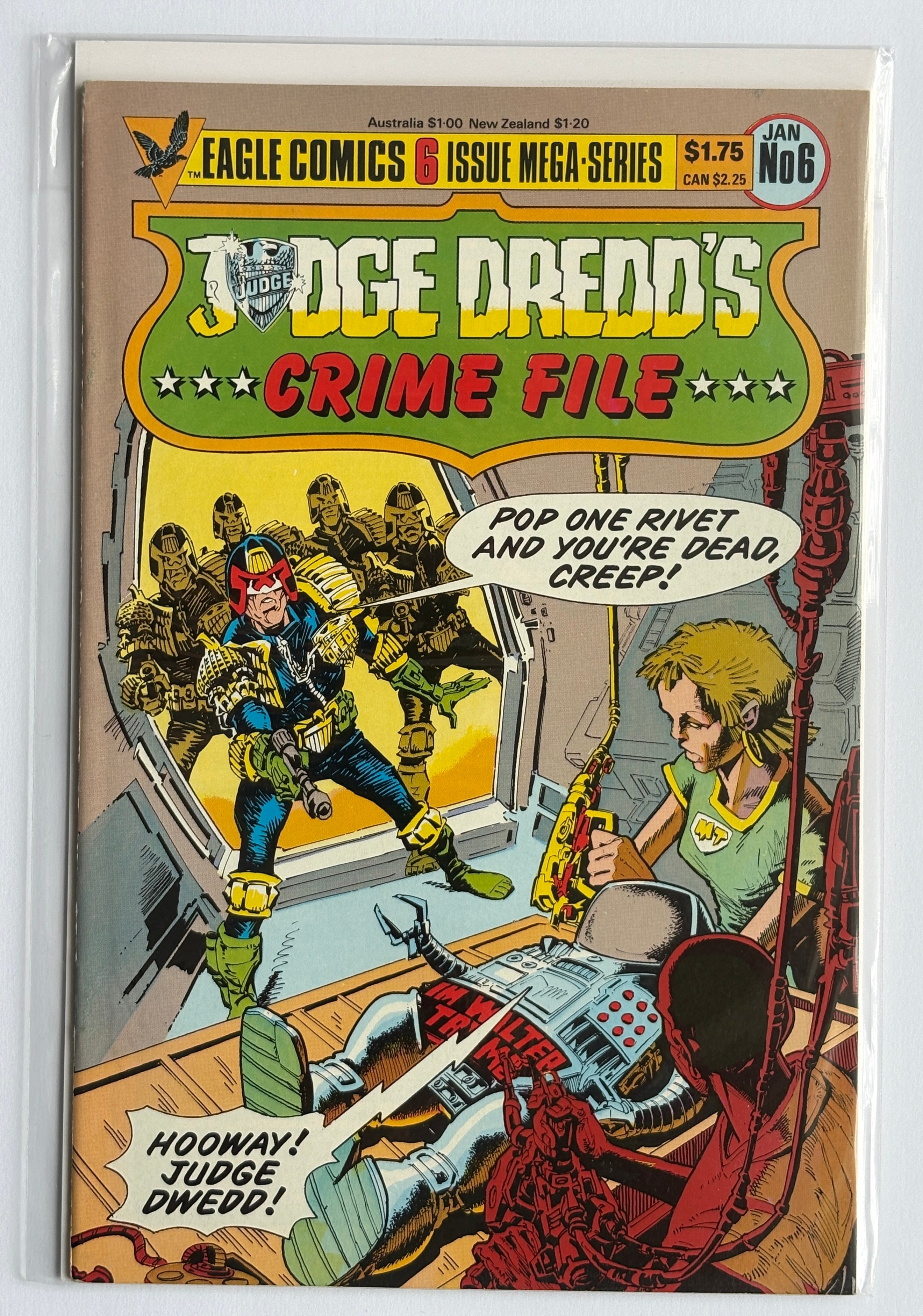 Judge Dredd's Crime File #6 - Eagle Comics January 1986 VF- 7.5