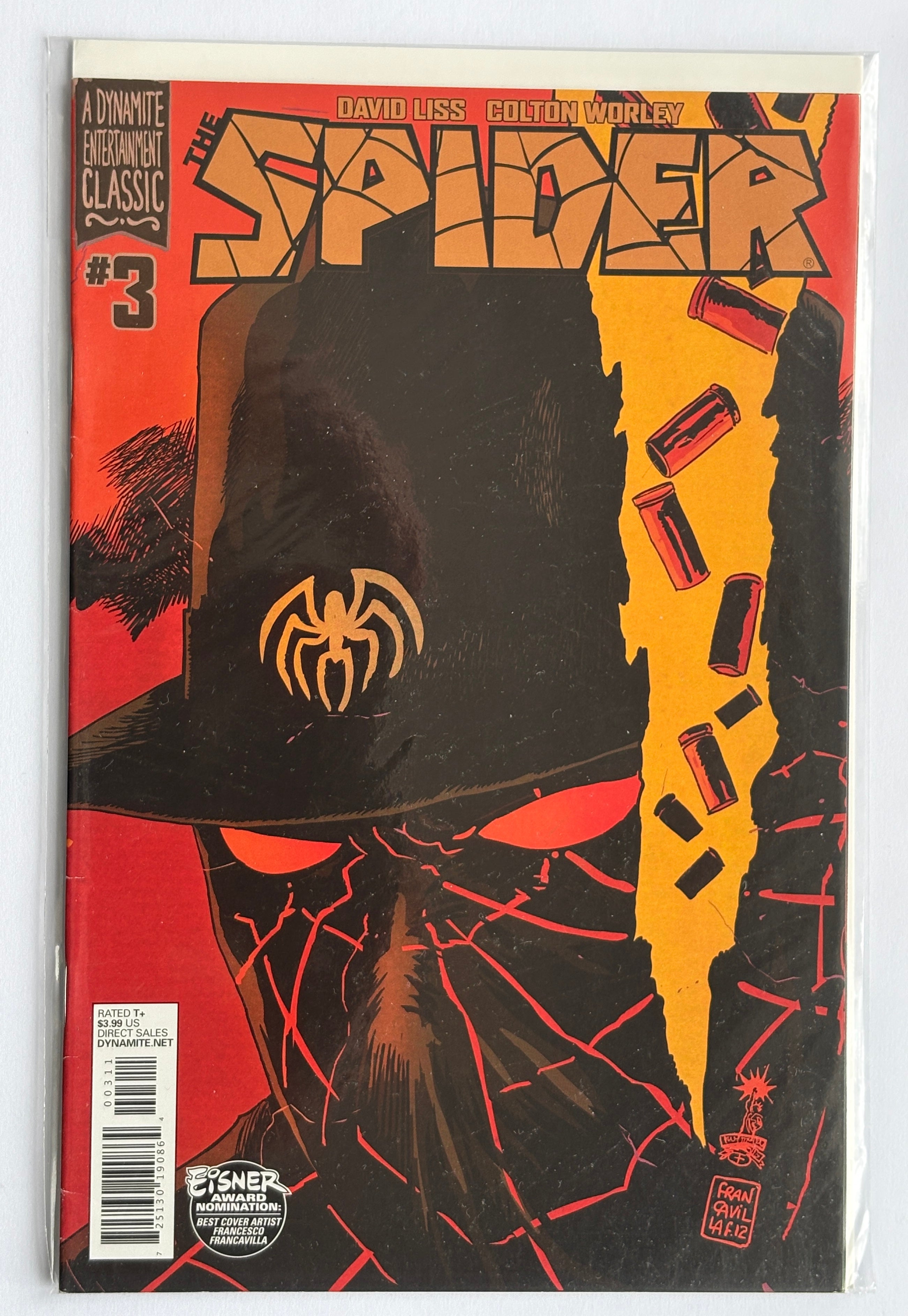 THE SPIDER #3 - 1st Printing - Dynamite Comics 2012 - VF- 7.5