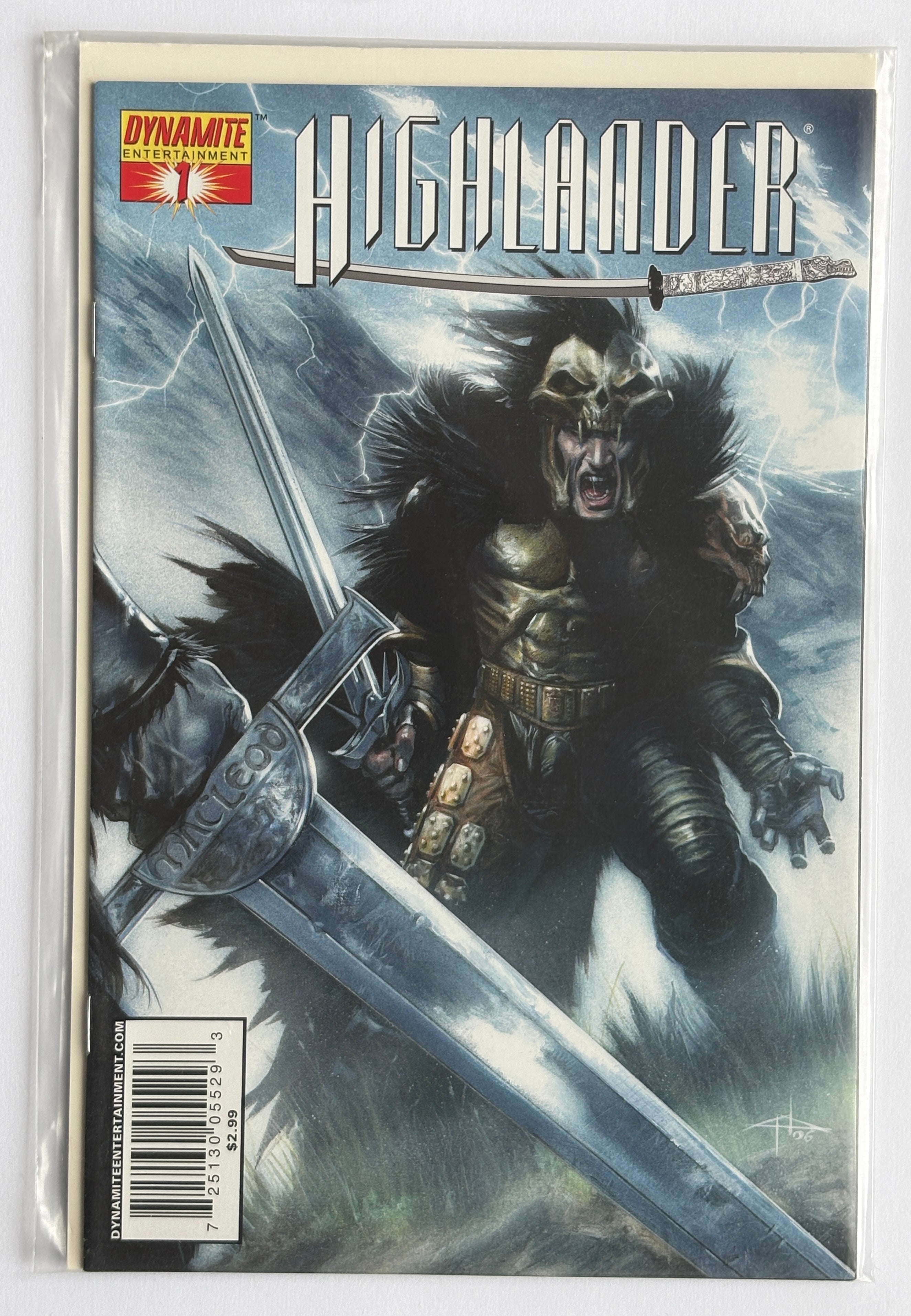 Highlander #1 - 1st Printing Cover A Dell'Otto Dynamite Entertainment 2006 VF+ 8.5