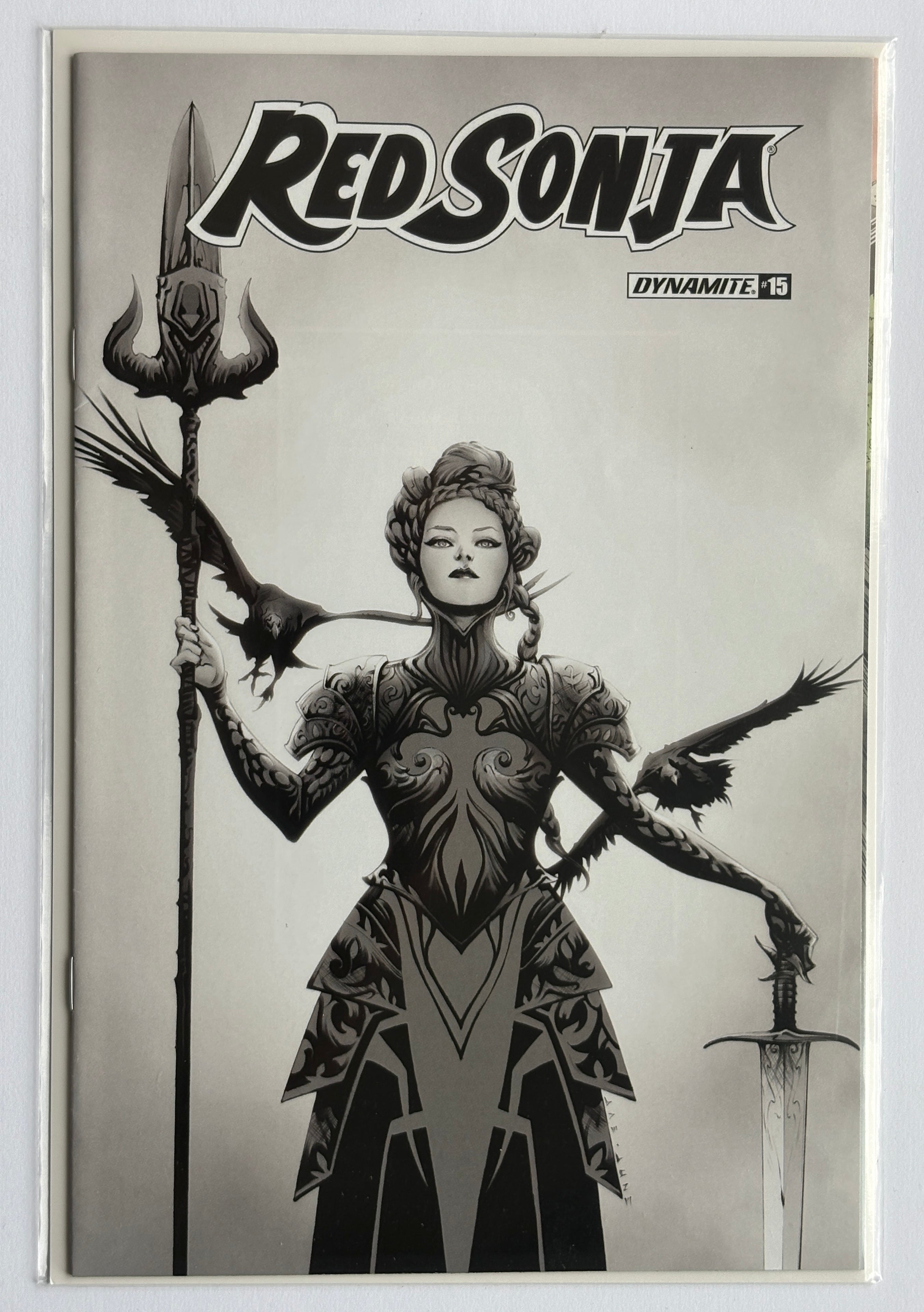 Red Sonja #15 - B&W Incentive Jae Lee Variant Dynamite Comics 2020 VF/NM 9.0