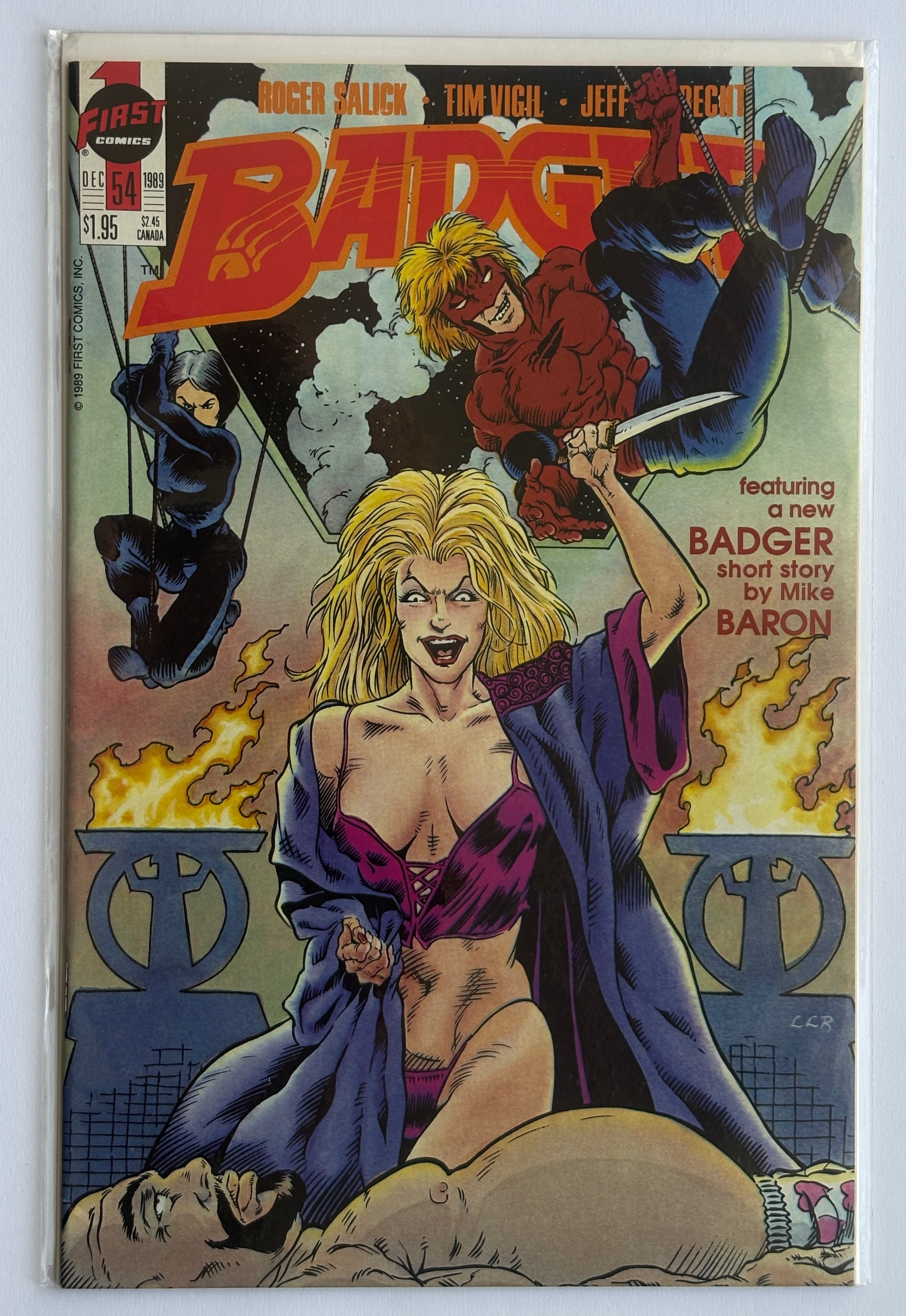 Badger #54 - First Comics Inc - December 1989 VF- 7.5