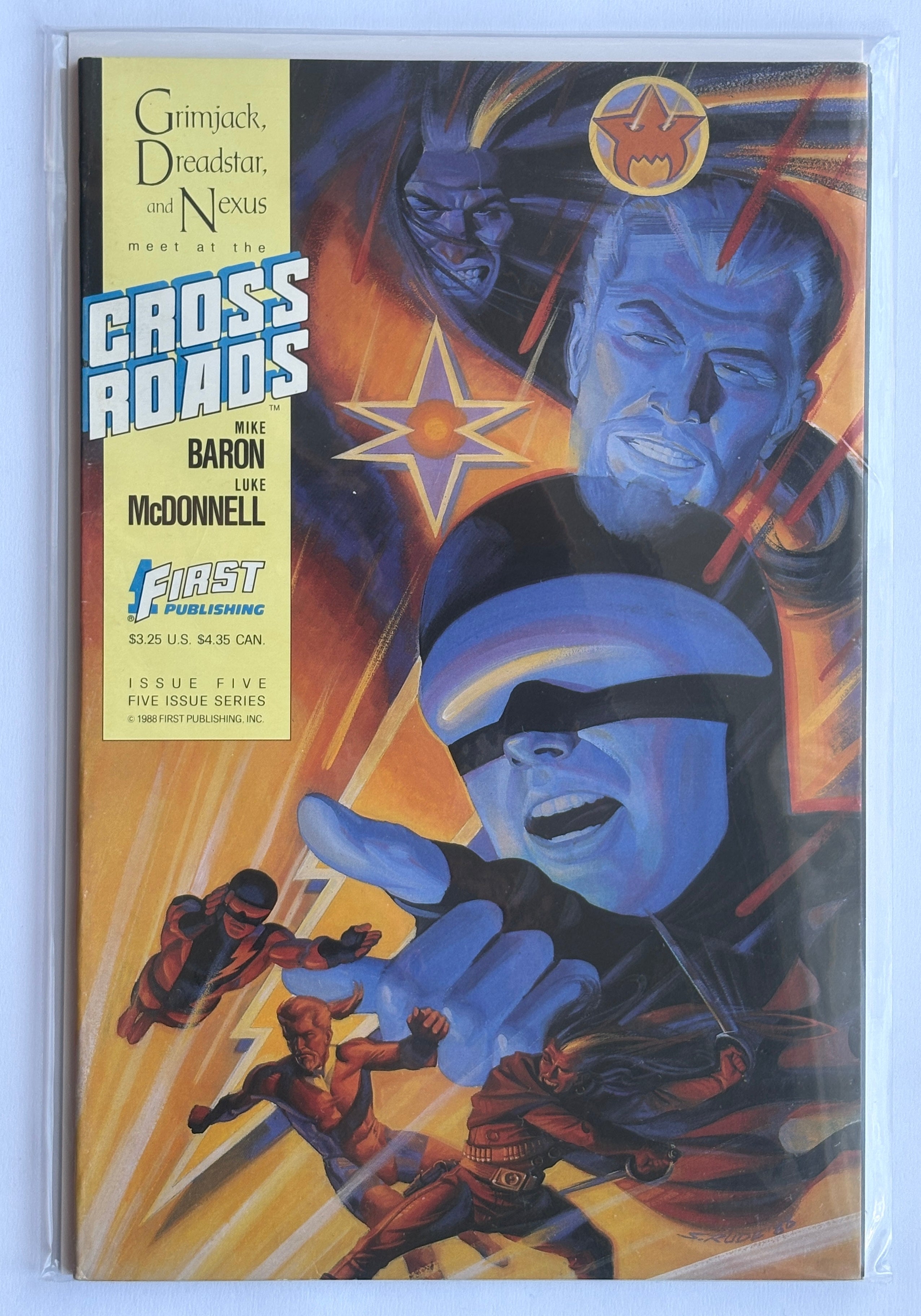 Cross Roads #5 - Grimjack, Dreadstar, Nexux - First Publishing 1988 F/VF 7.0