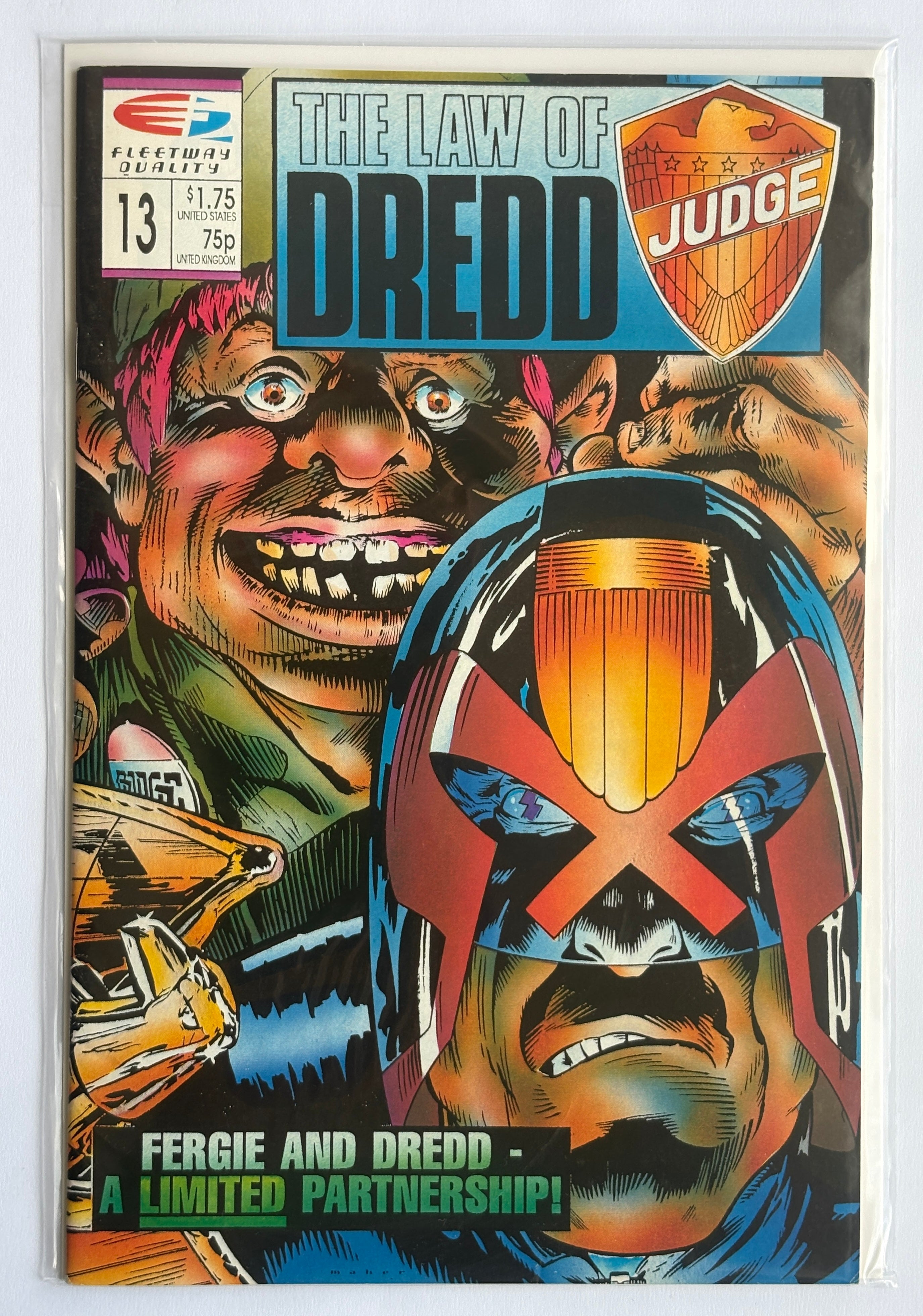 The Law of Dredd #13 - Judge Dredd - Fleetway Quality Comics - 1989 F/VF 7.0