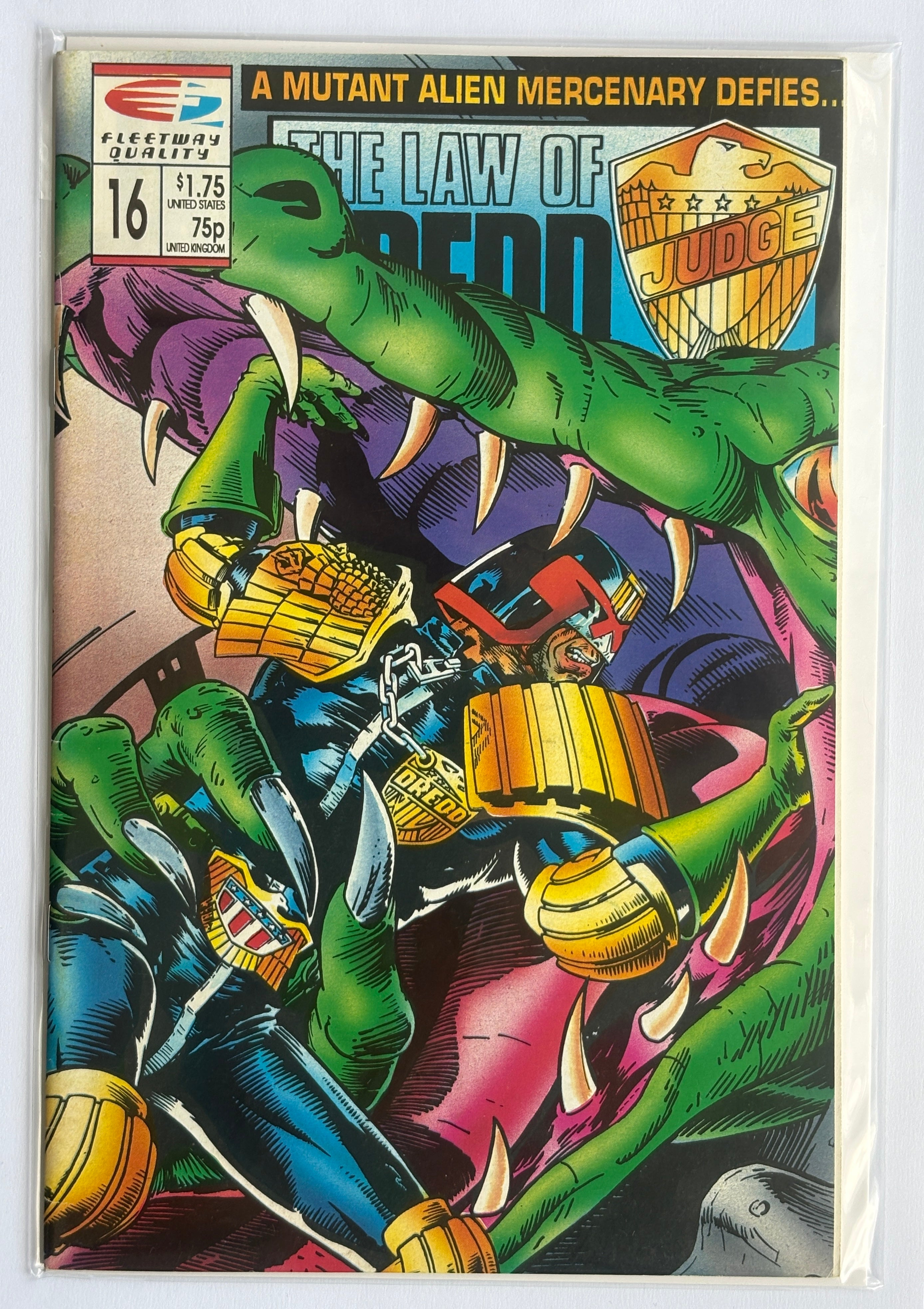 The Law of Dredd #16 - Judge Dredd - Fleetway Quality Comics - 1989 F/VF 7.0