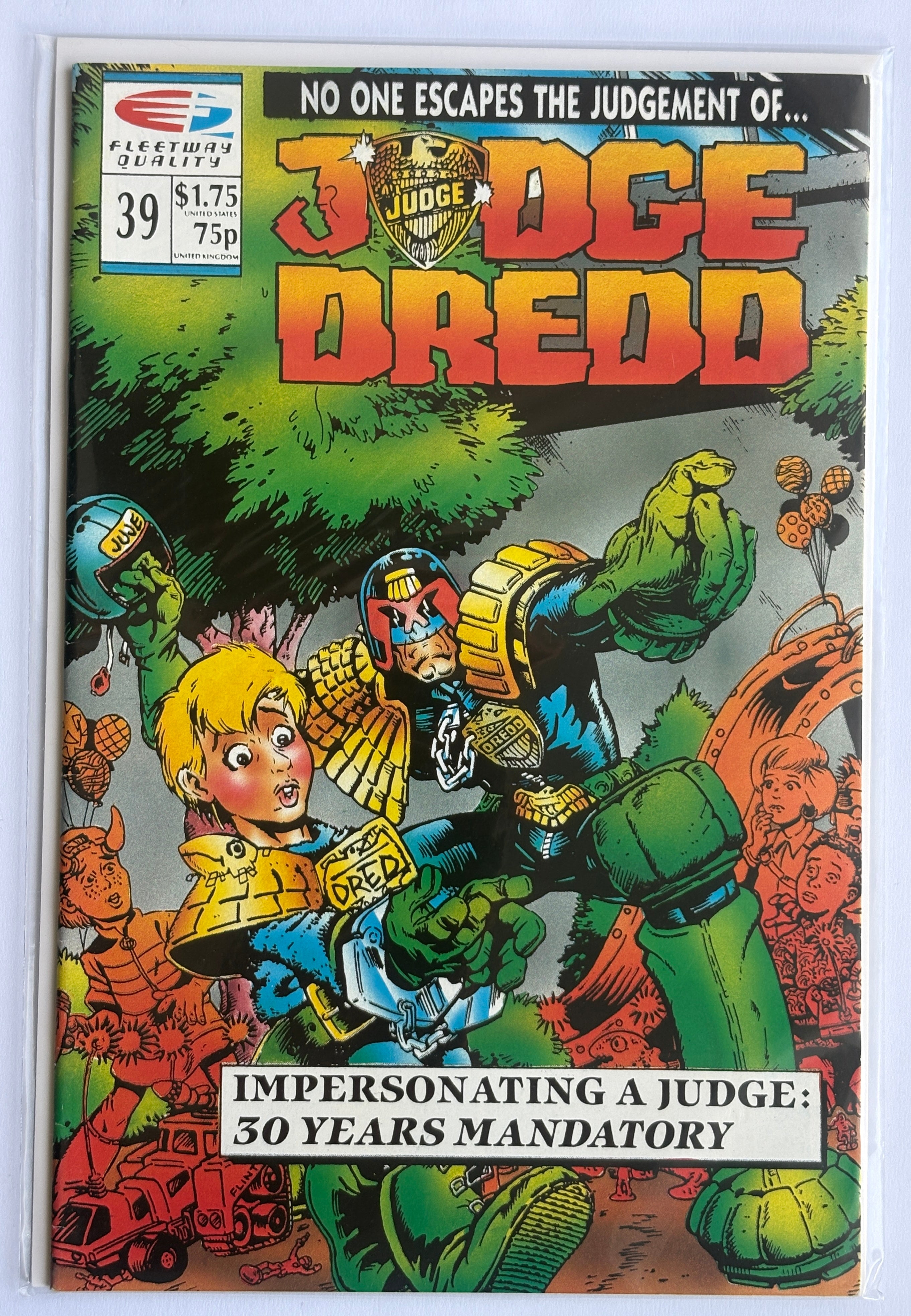 Judge Dredd #39 - Fleetway Quality Comics - 1989 FN+ 6.5