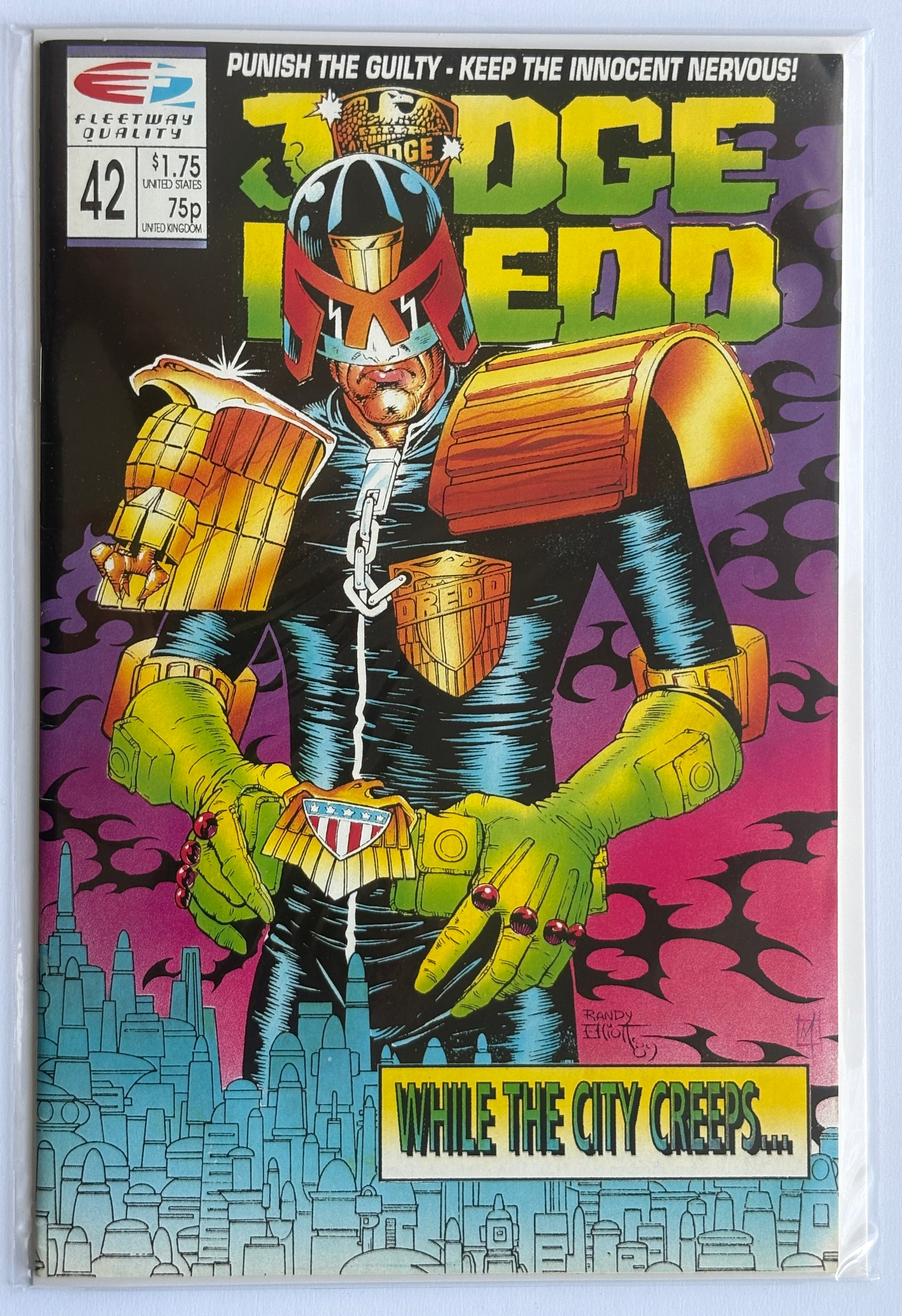 Judge Dredd #42 - Fleetway Quality Comics - 1990 F/VF 7.0