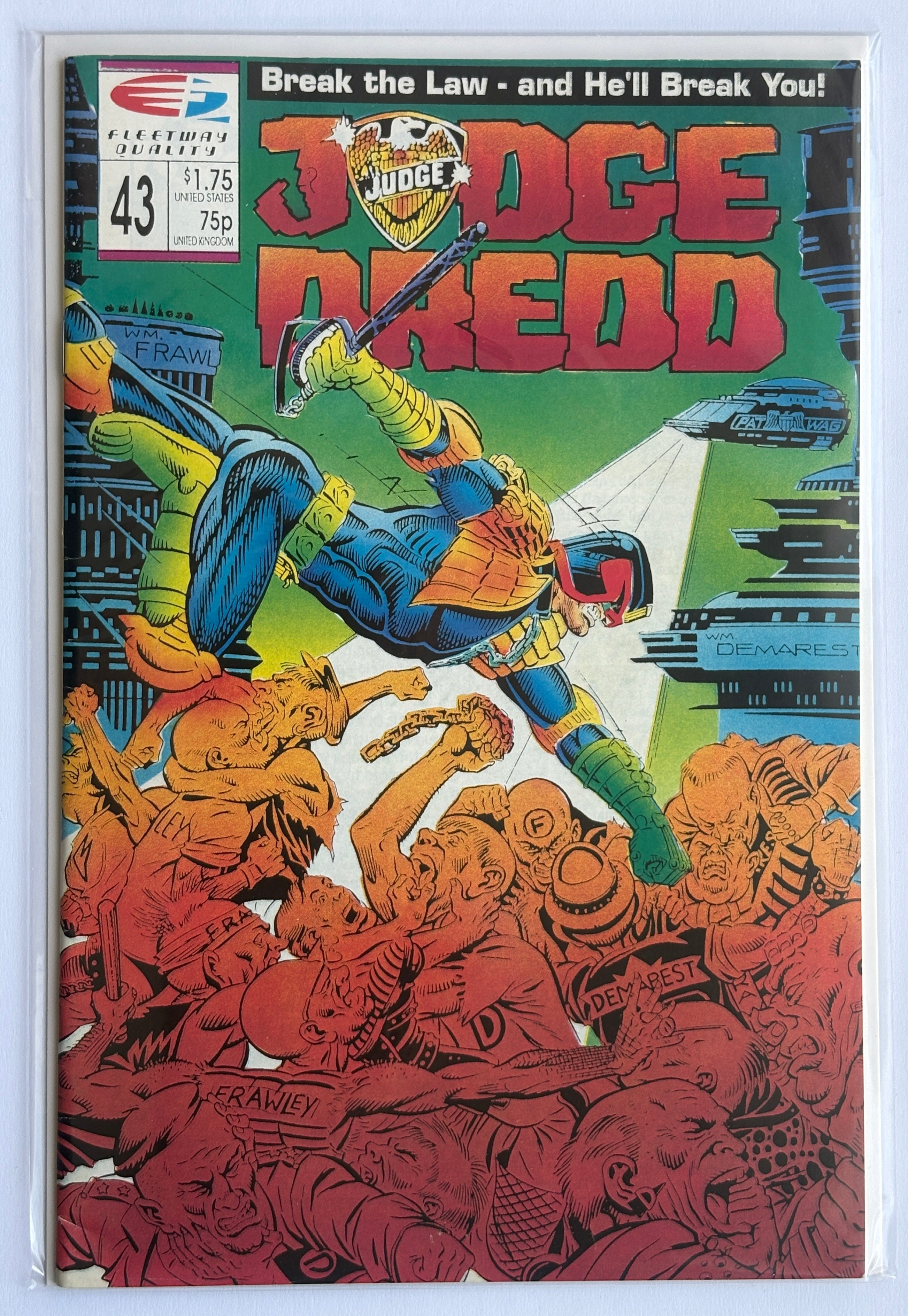 Judge Dredd #43 - Fleetway Quality Comics - 1990 F/VF 7.0