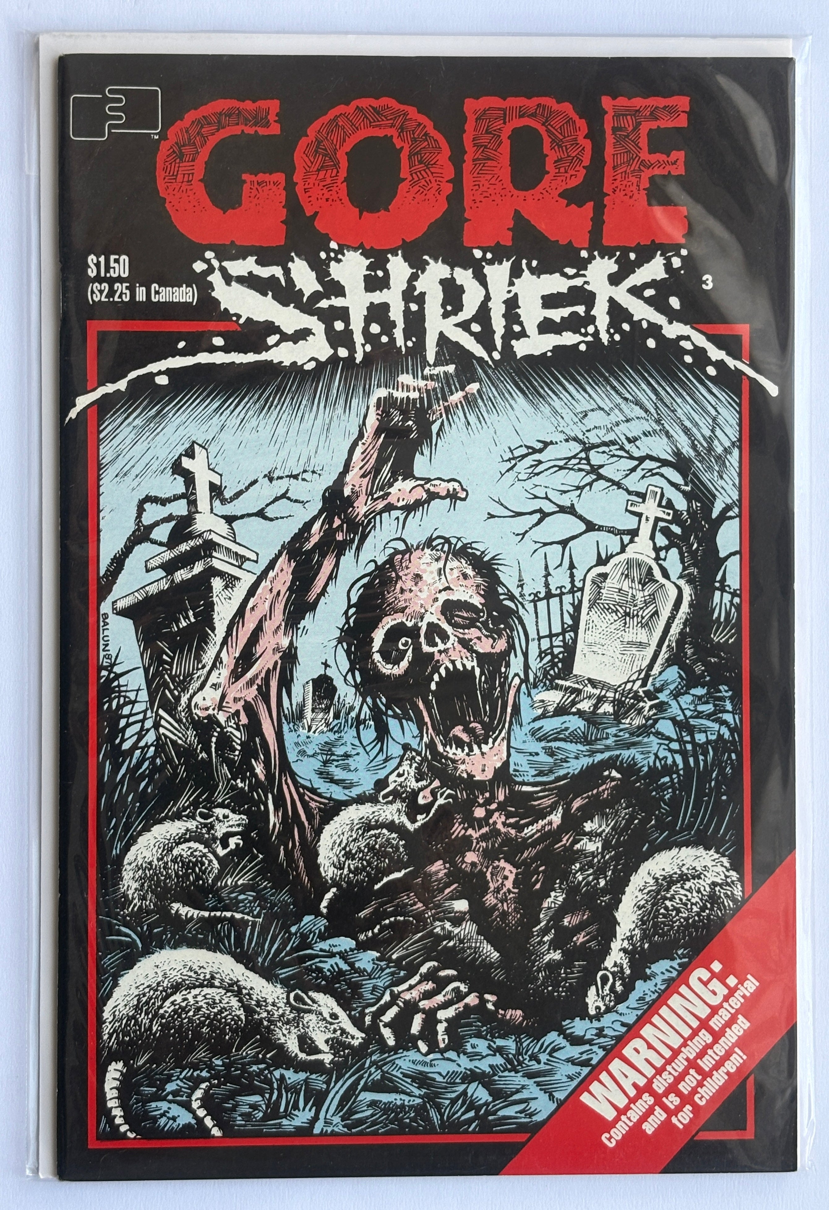 Gore Shriek #3 - FantaCo Enterprises Inc 1987 VF+ 8.5