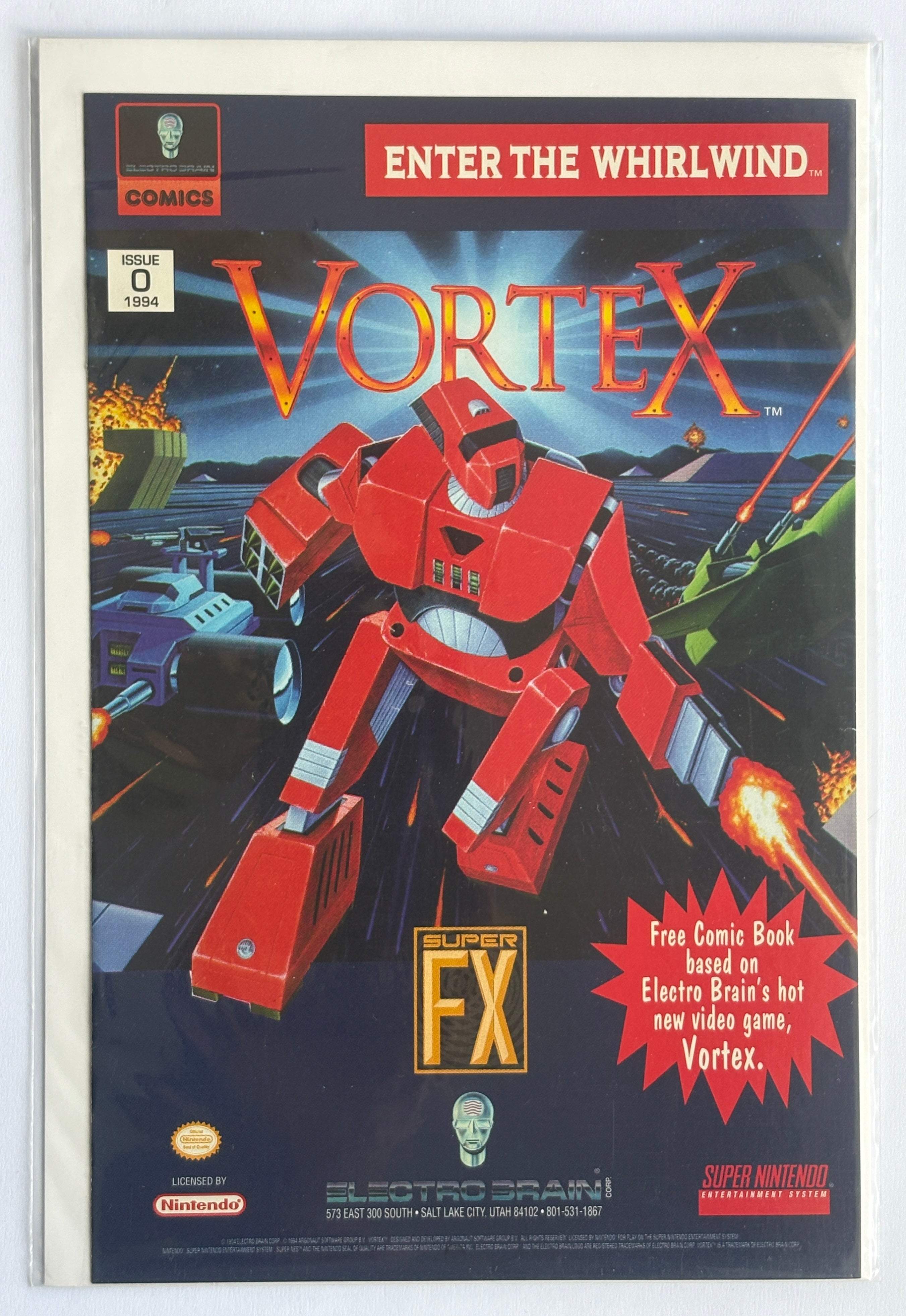 Vortex #0 - Electro Brain Comics - Nintendo - 1994 VF 8.0