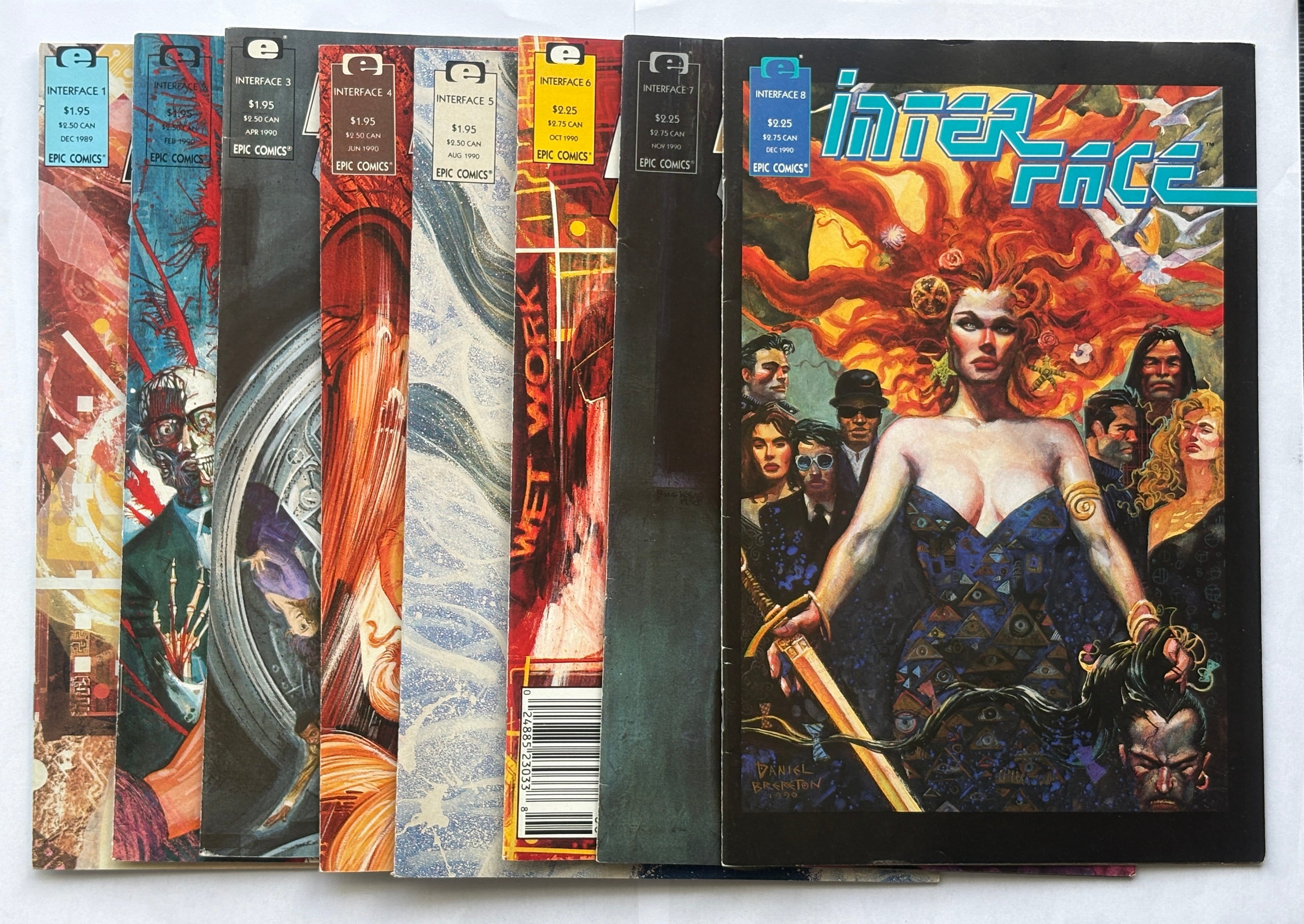 Interface #1 - 8 Complete Run  (8 Comics) - Epic Comics 1989/90 F/VF 7.0