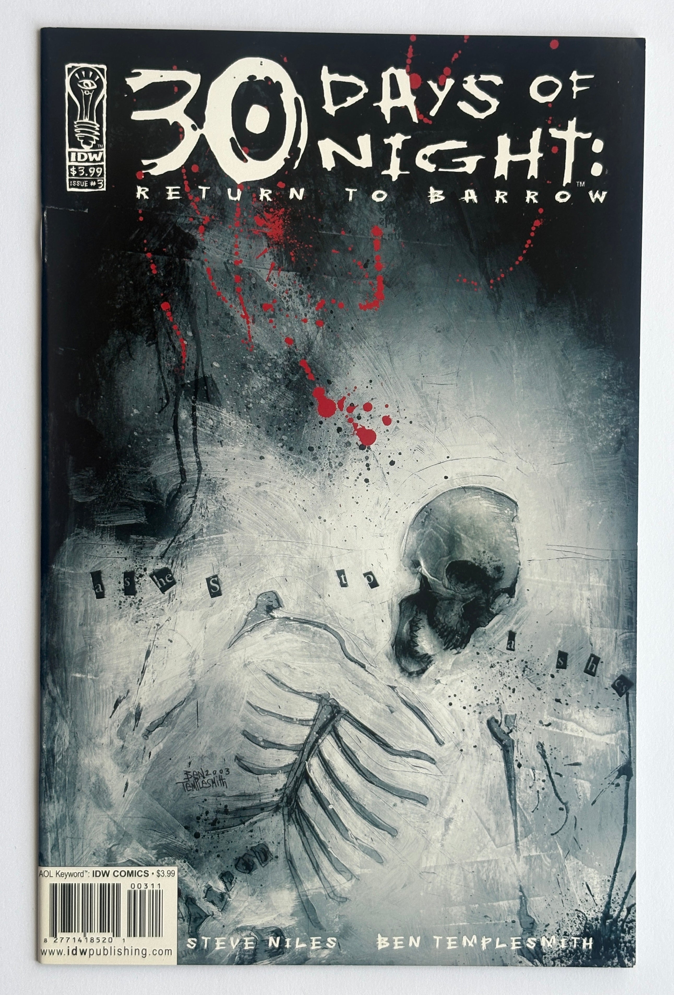 30 Days of Night: Return to Barrow #3 - 1st Printing IDW May 2004 VF/NM 9.0