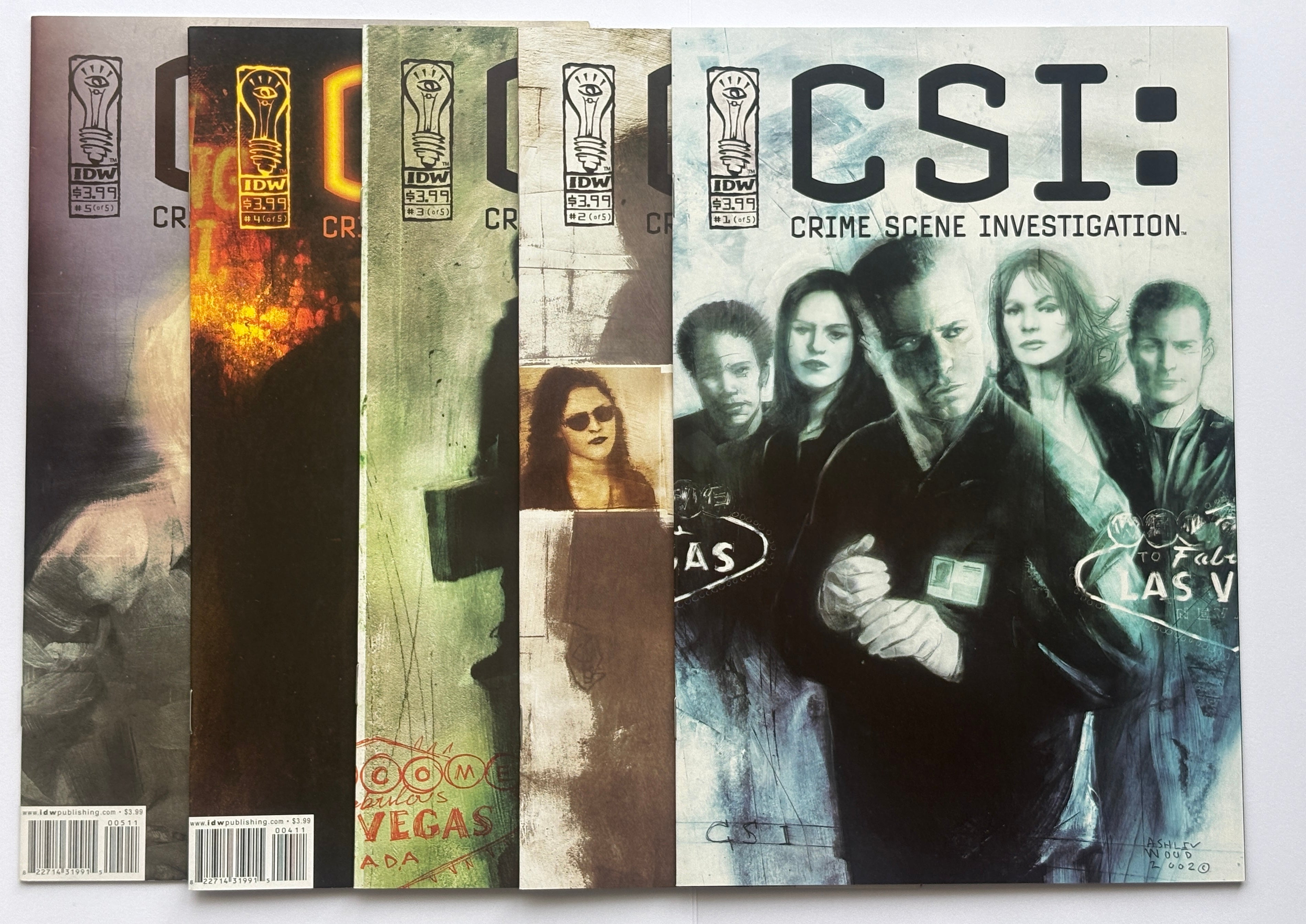 CSI: Crime Scene Investigation Serial #1 to 5 Complete Set IDW 2003 VF/NM 9.0