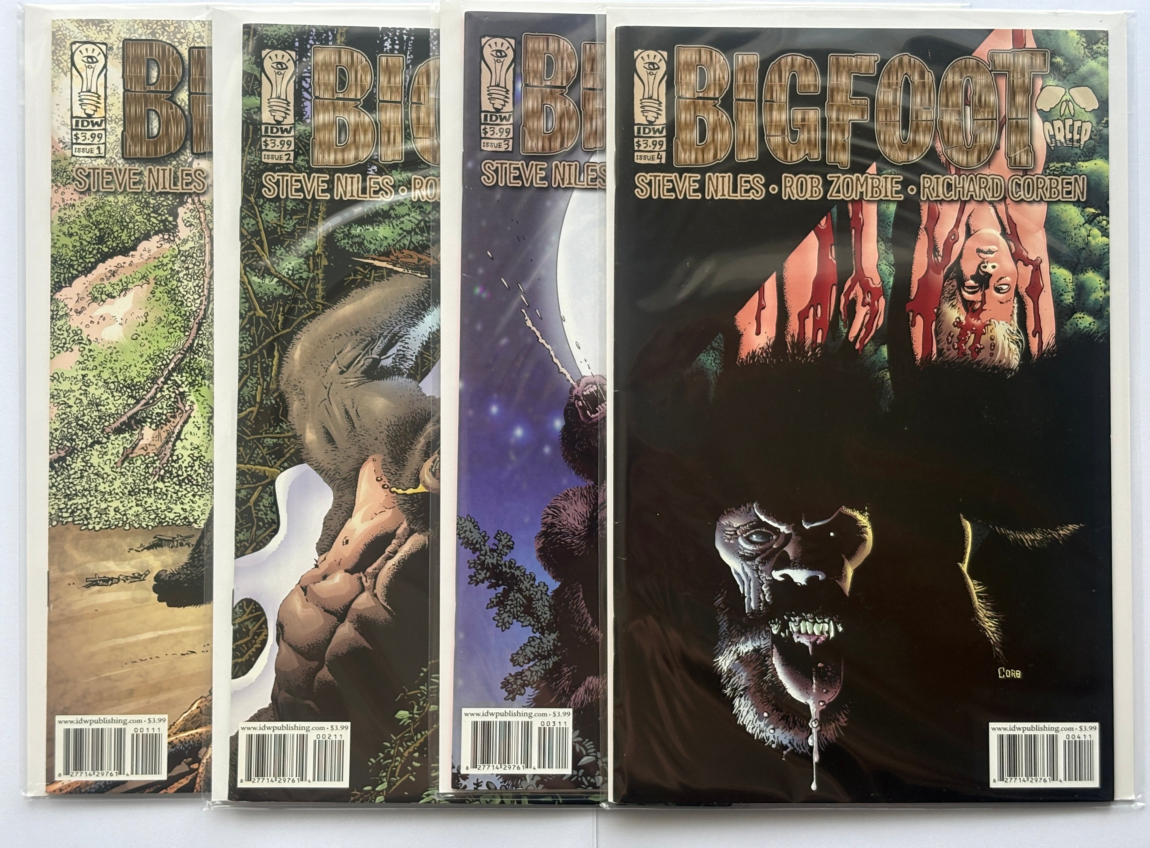Bigfoot #1 to 4 Complete 4 Issue 1st Print Set - Rob Zombie - IDW 2005 VF 8.0