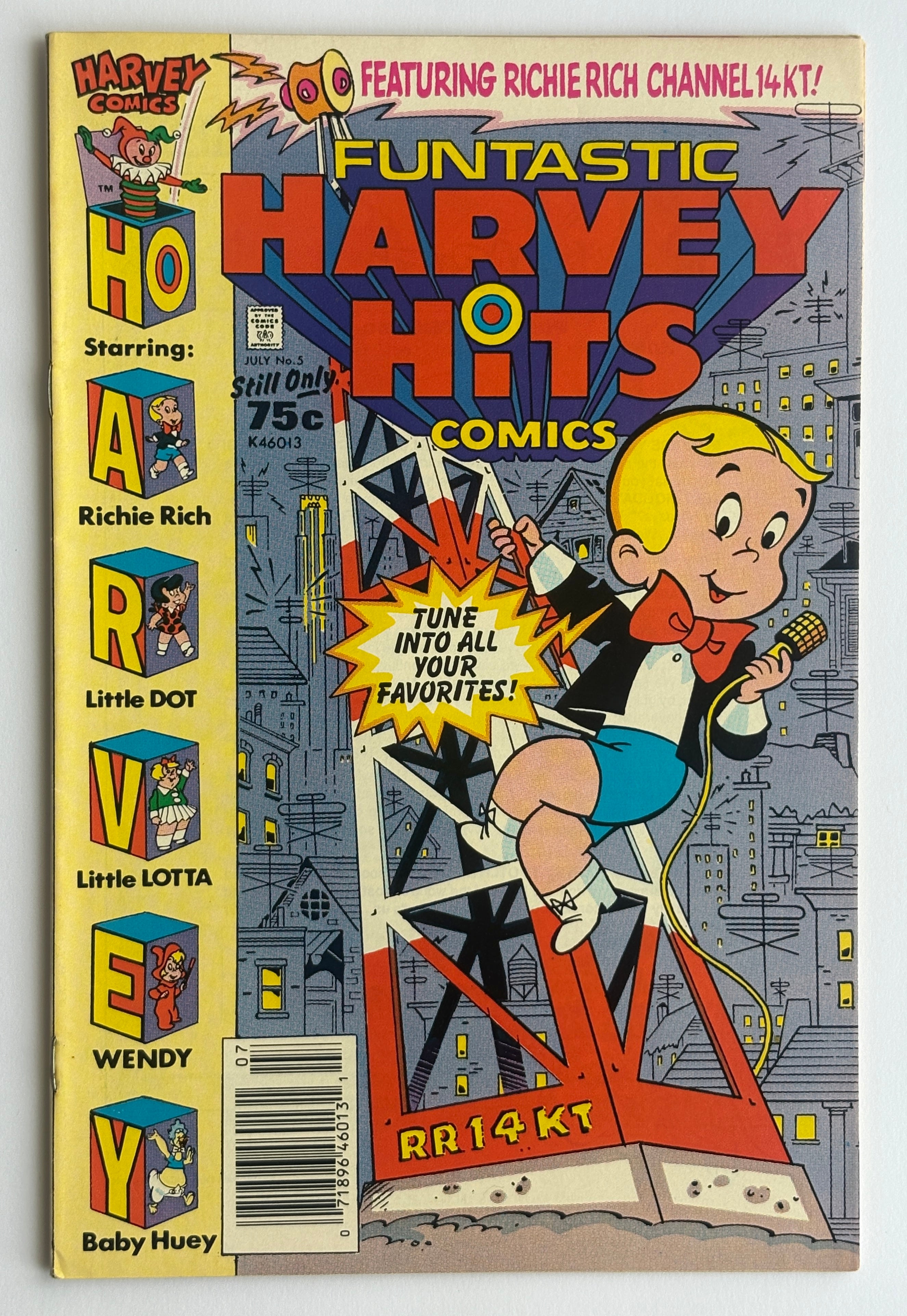 Funtastic Harvey Hits Comics #5 - 1st Printing - Harvey Comics July 1987 VF- 7.5