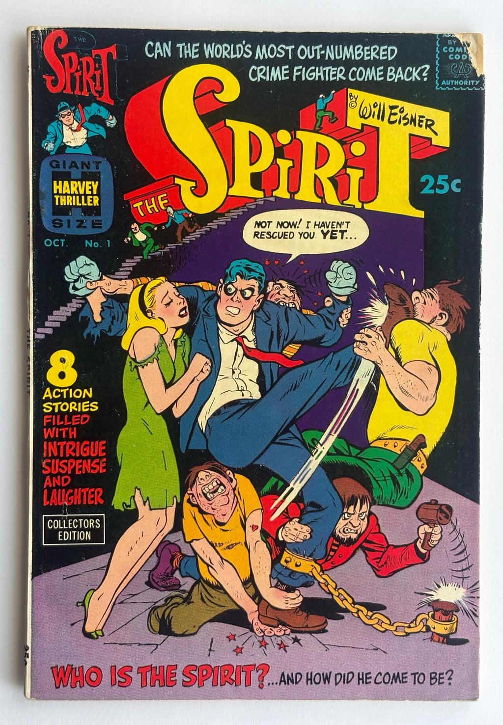 The Spirit #1 - by Will Eisner - Harvey Thriller - October 1966 VG 4.0