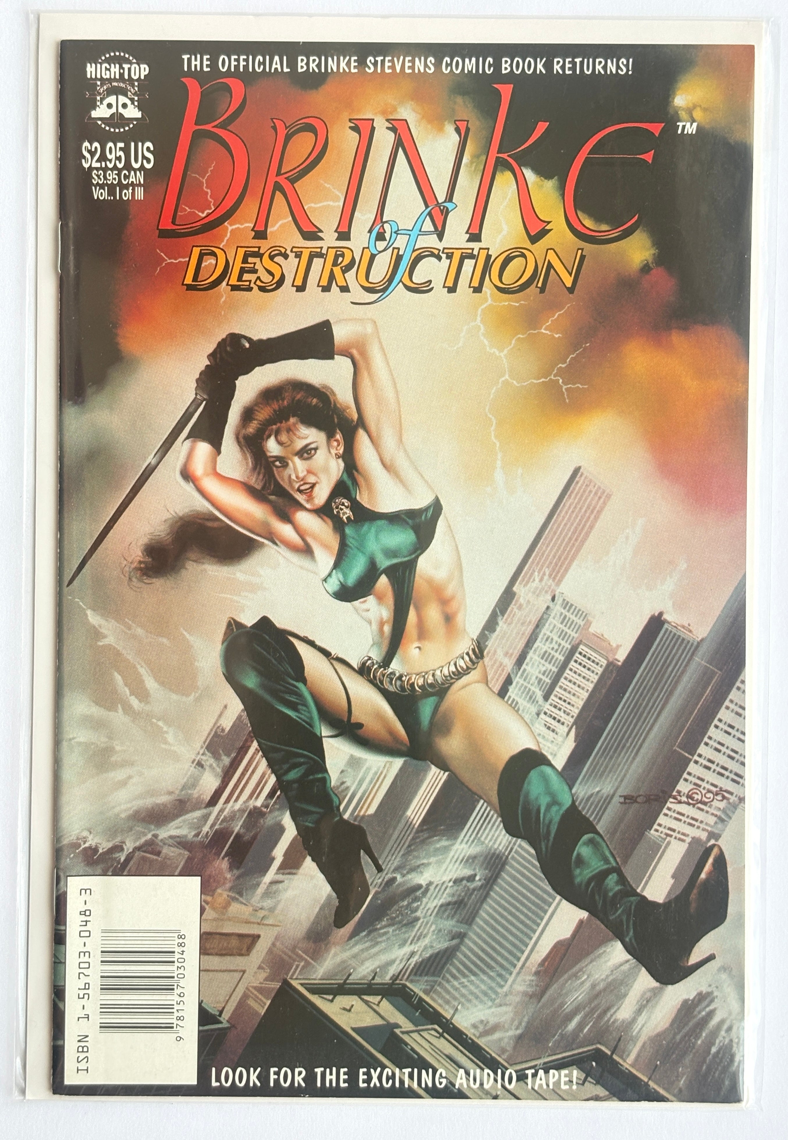 Brinke of Destruction #1 - 1st Printing High Top Brinke Stevens December 1995 VF+ 8.5