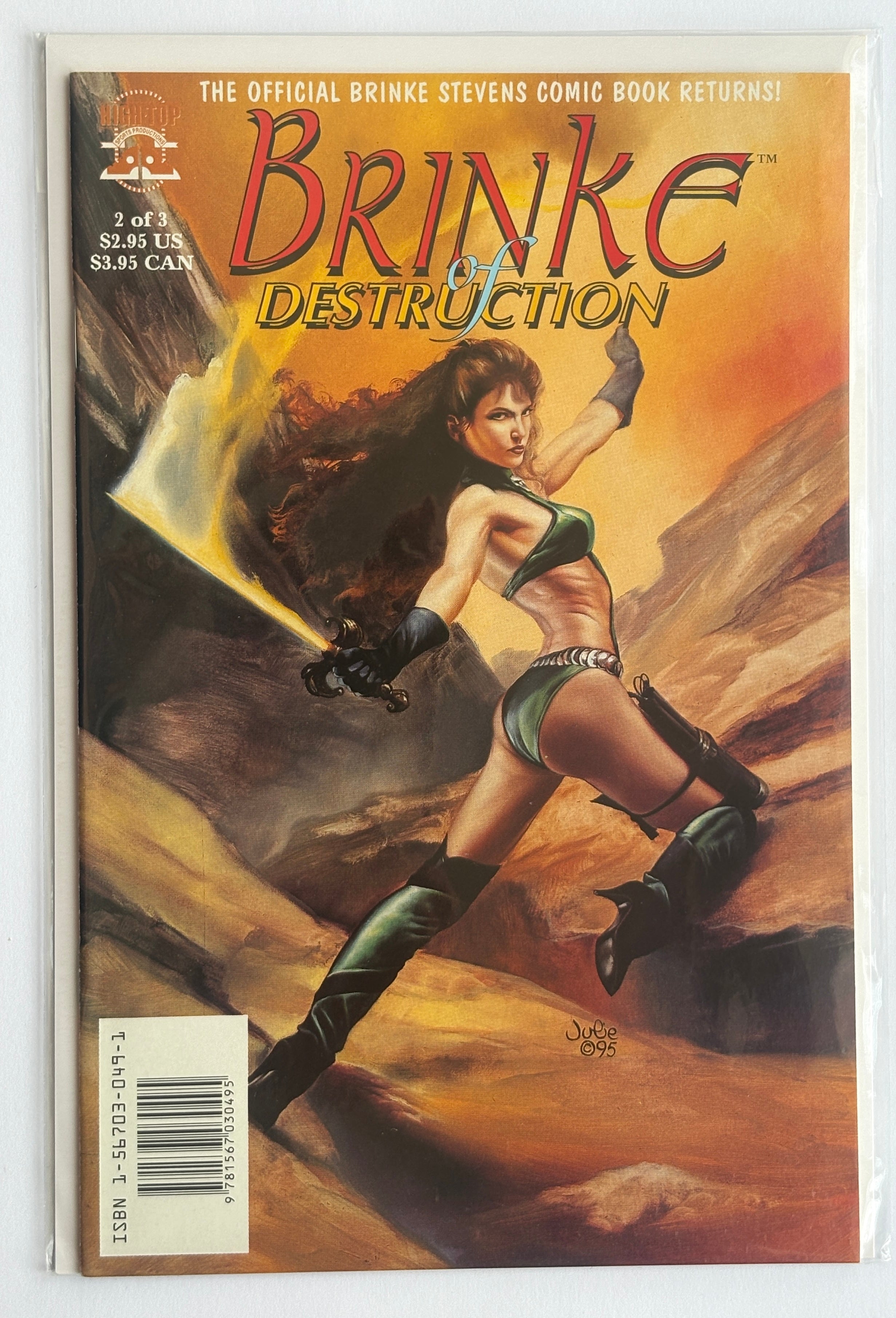 Brinke of Destruction #2 - 1st Printing High Top Brinke Stevens February 1996 NM- 9.2