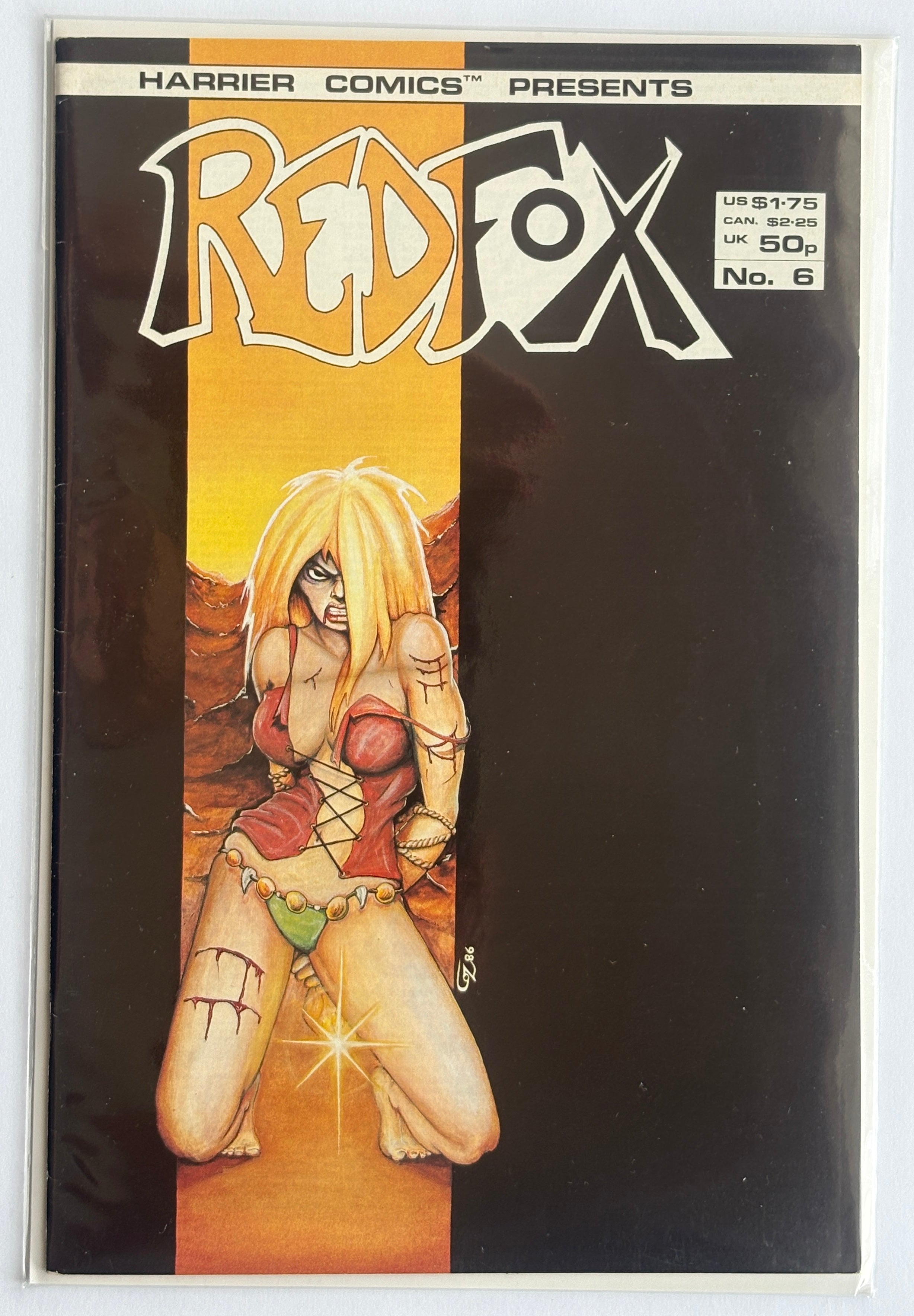 Redfox #6 - Harrier Comics November 1986 VF- 7.5