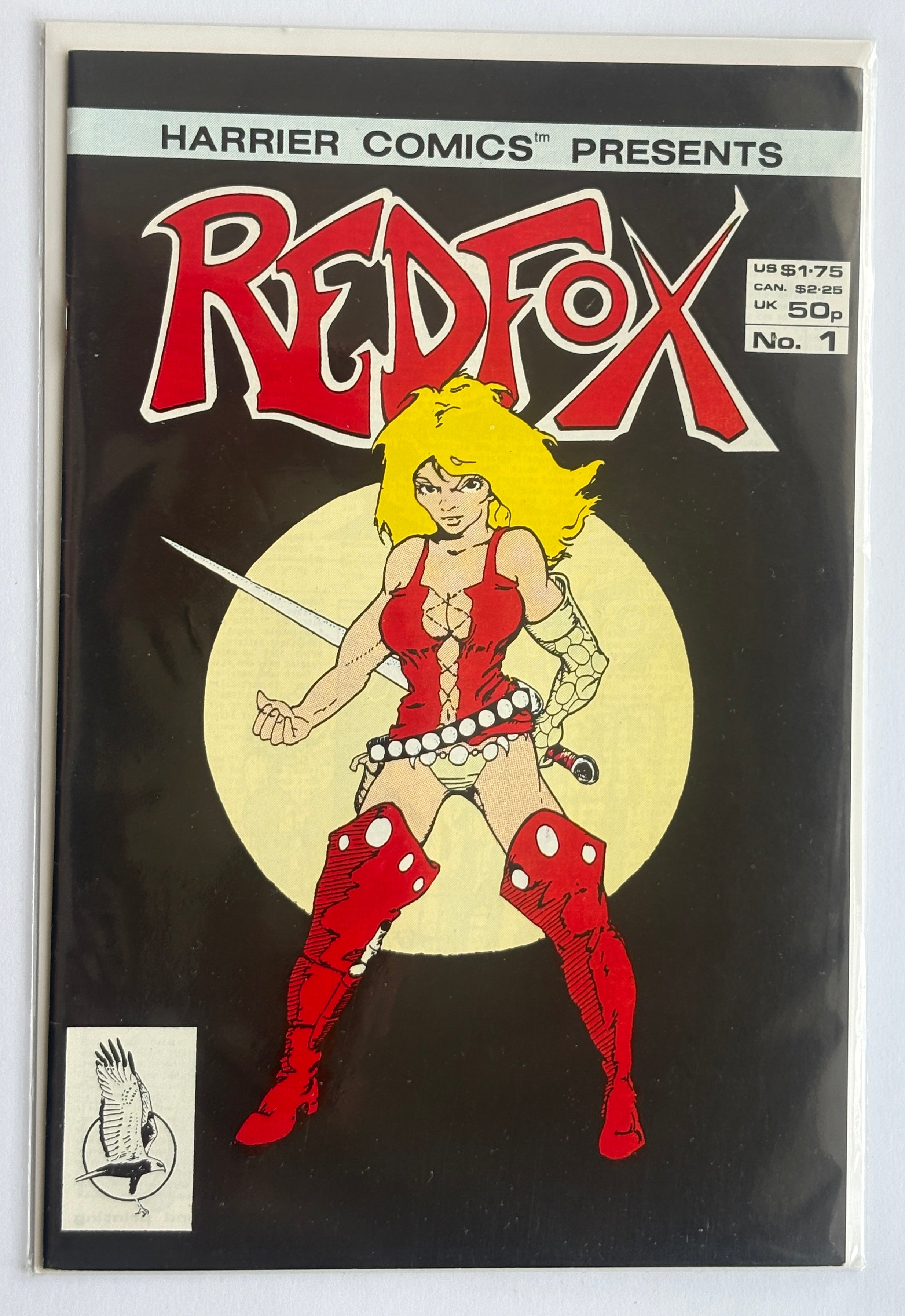 Redfox #1 - 2nd Printing Harrier Comics  January 1986 VF- 7.5