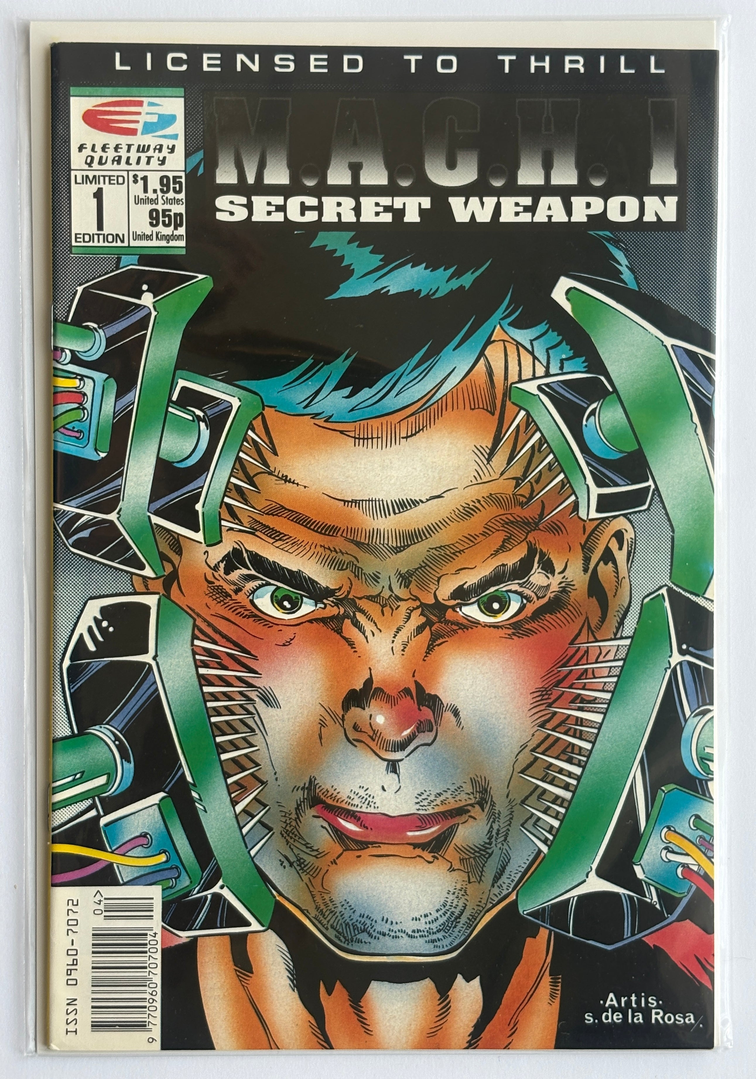 M.A.C.H. 1 Secret Weapon #1 - Fleetway Quality 1991 VF- 7.5