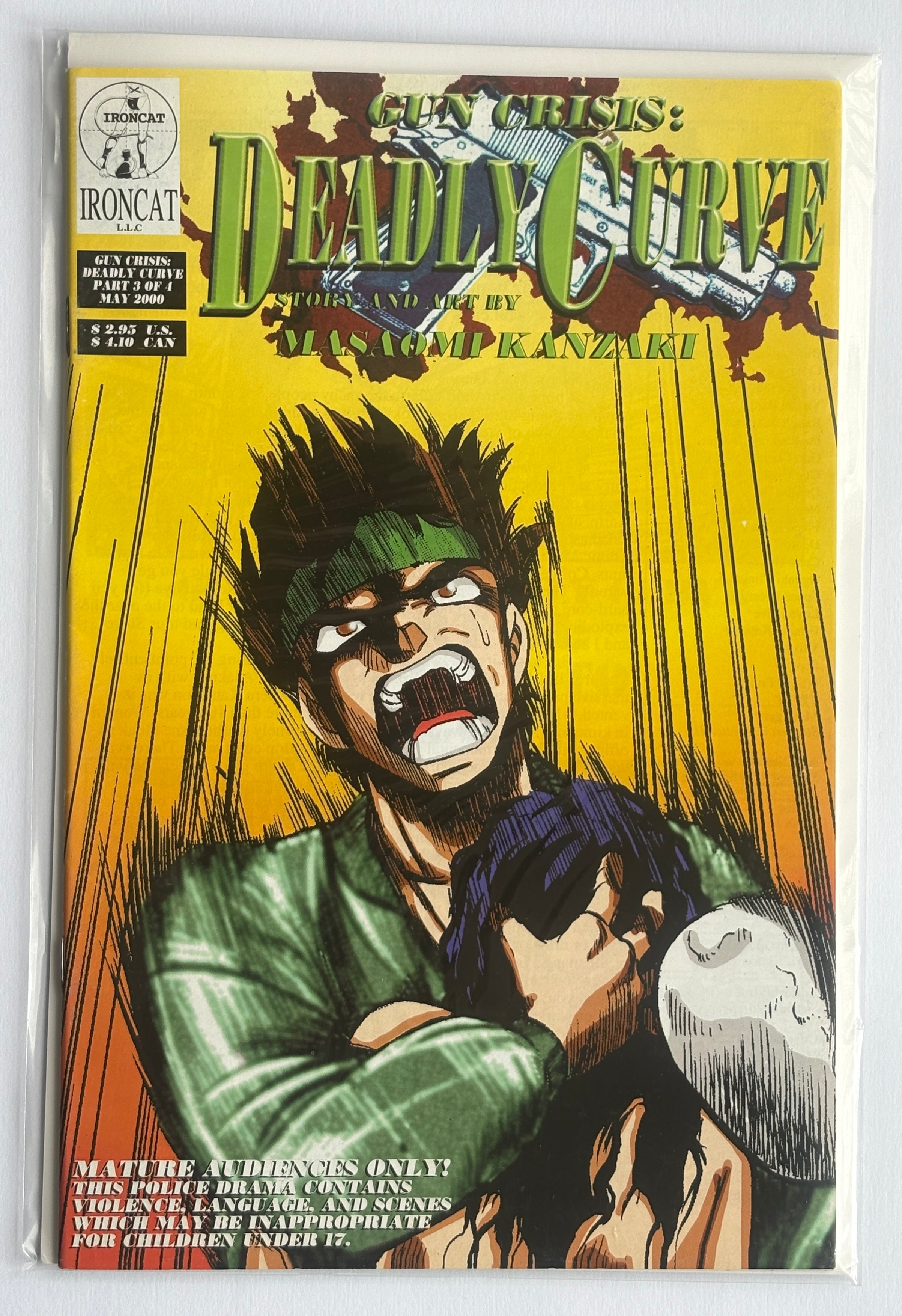 Gun Crisis: Deadly Curve #3 (3 of 4) Ironcat May 2000 F/VF 7.0