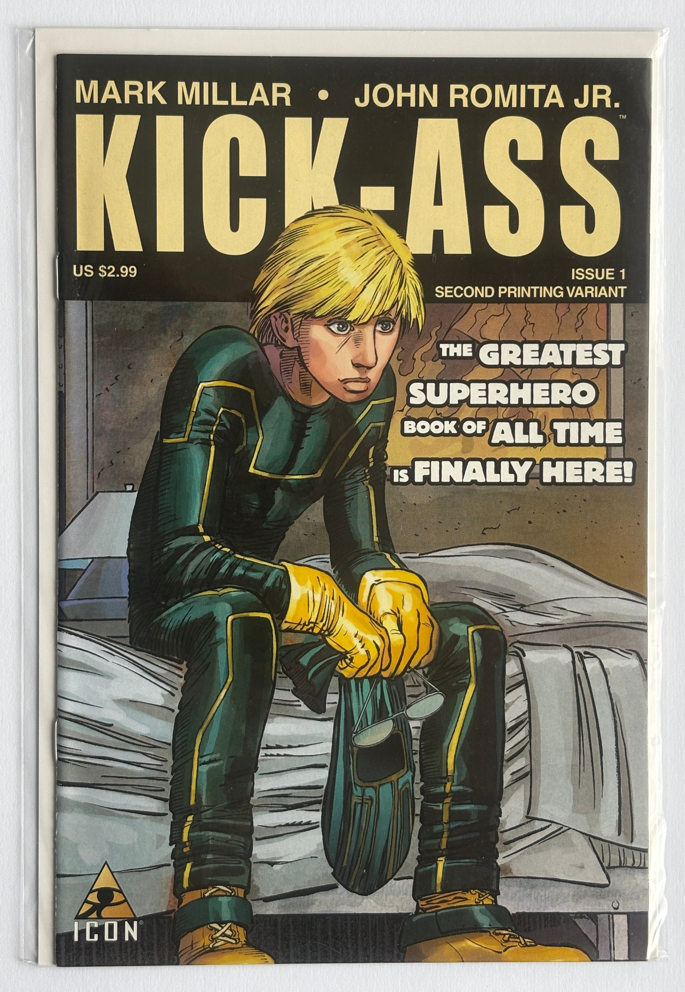 Kick-Ass #1 - 2nd Printing Variant - Icon Comics May 2008 VF/NM 9.0