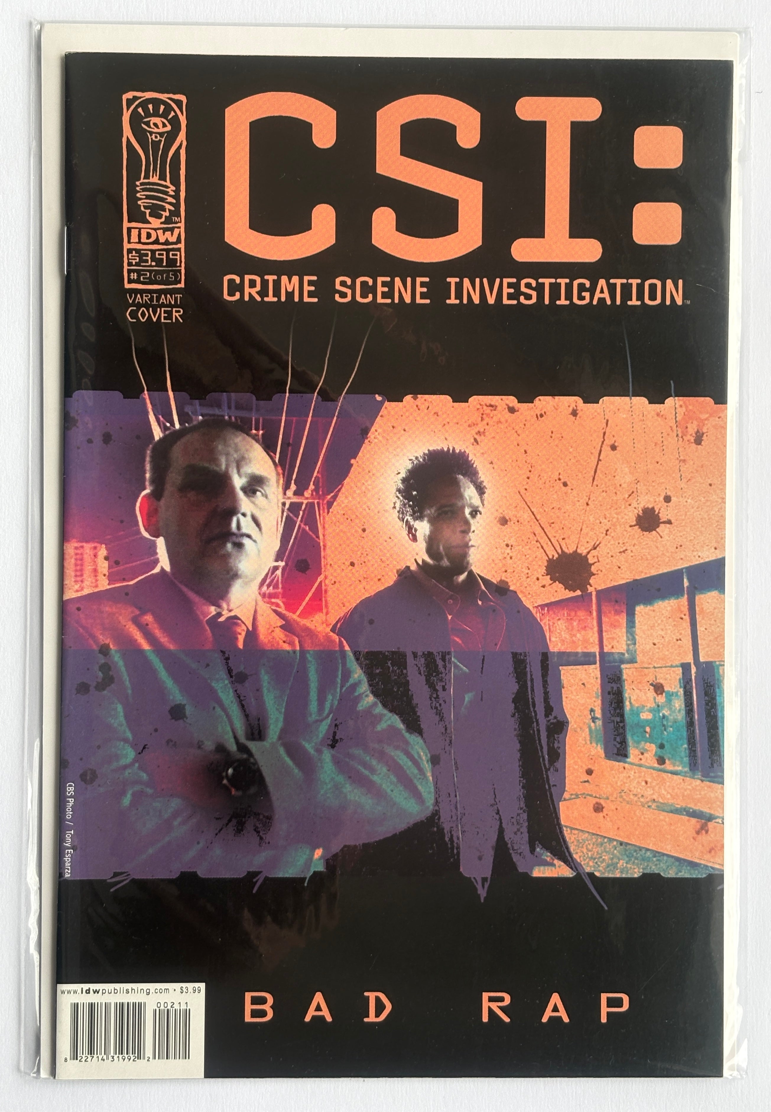 CSI: Crime Scene Investigation Bad Rap #2 - Variant Cover IDW Sept 2003 VF+ 8.5