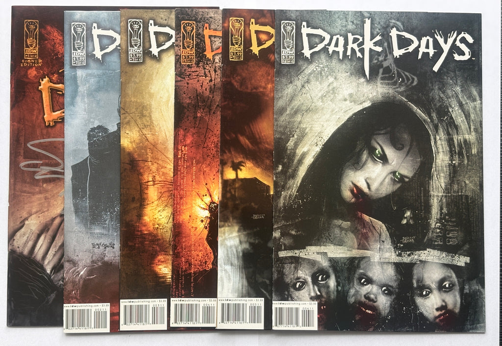 Dark Days #1 to 6 Complete #1 signed Niles & Templesmith + Signed Sketch VF+ 8.5