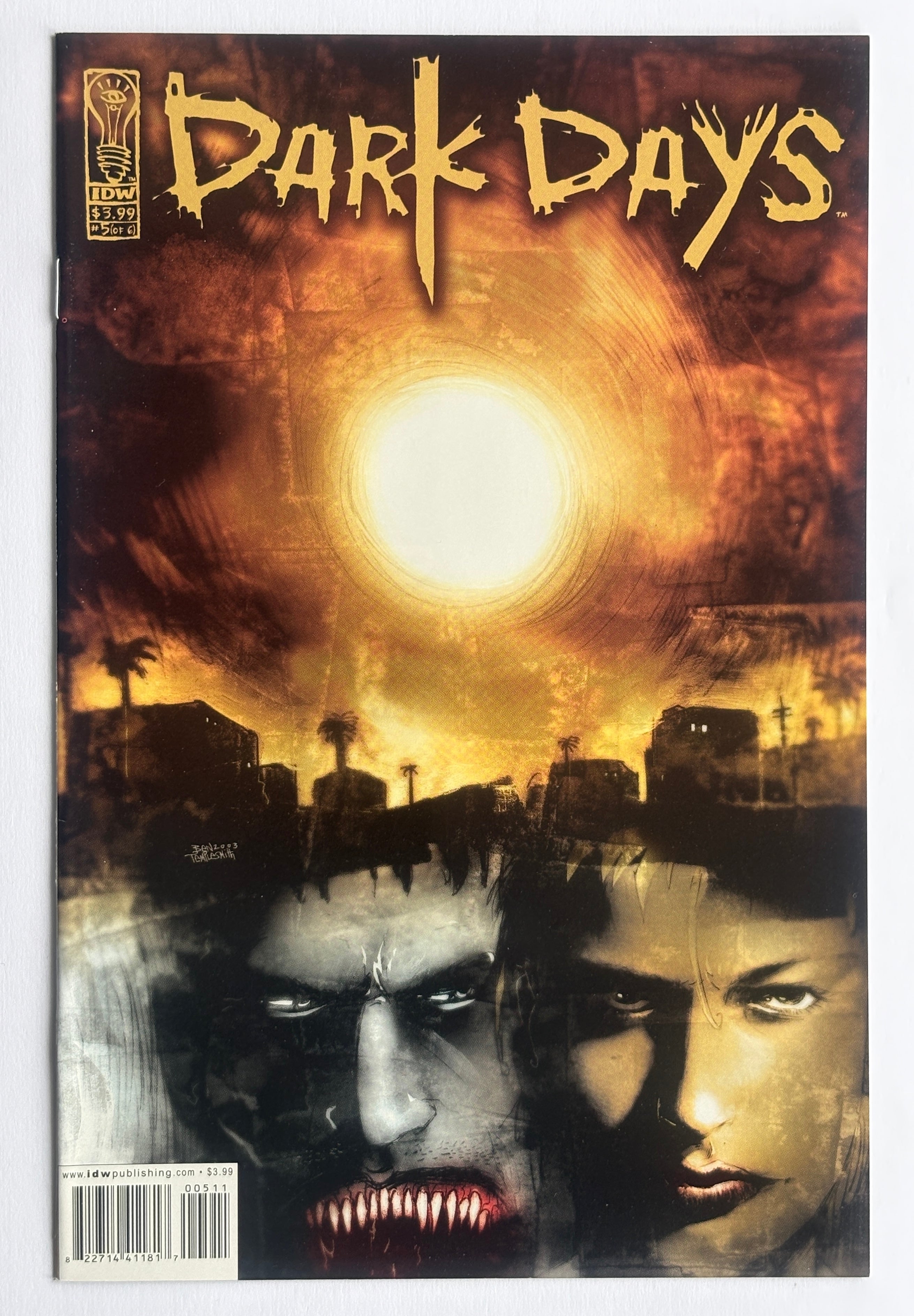 Dark Days #1 to 6 Complete #1 signed Niles & Templesmith + Signed Sketch VF+ 8.5