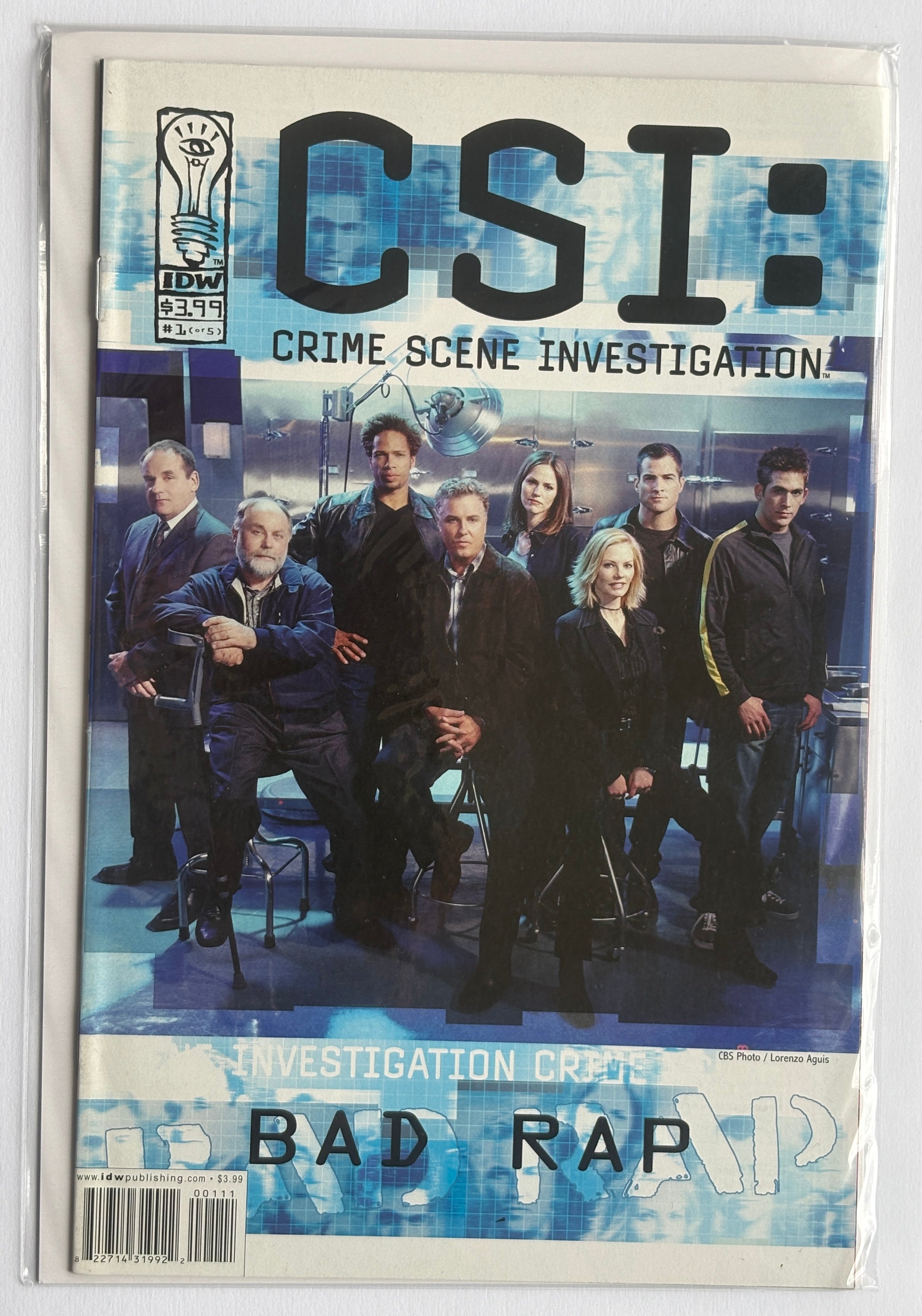 CSI: Crime Scene Investigation Bad Rap #1 - IDW August 2003 VF+ 8.5