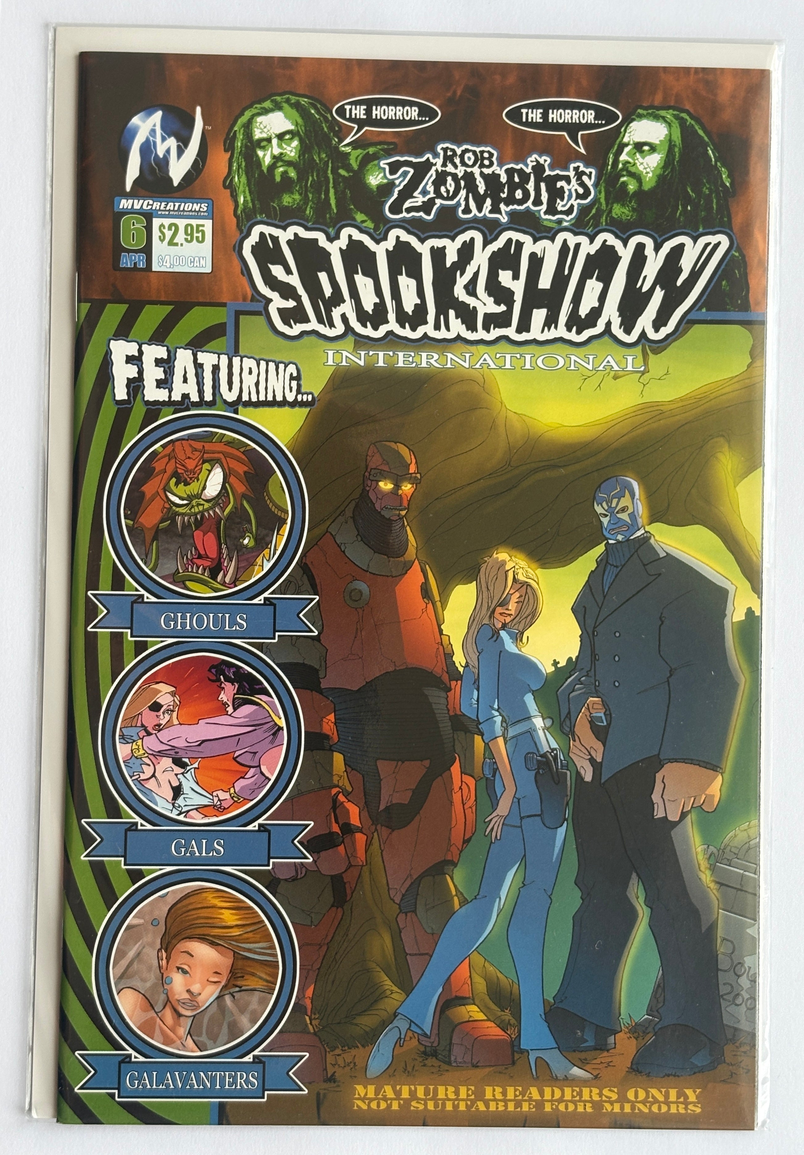 Rob Zombies Spookshow International #6 1st Printing MVCreations March 2004 VF/NM