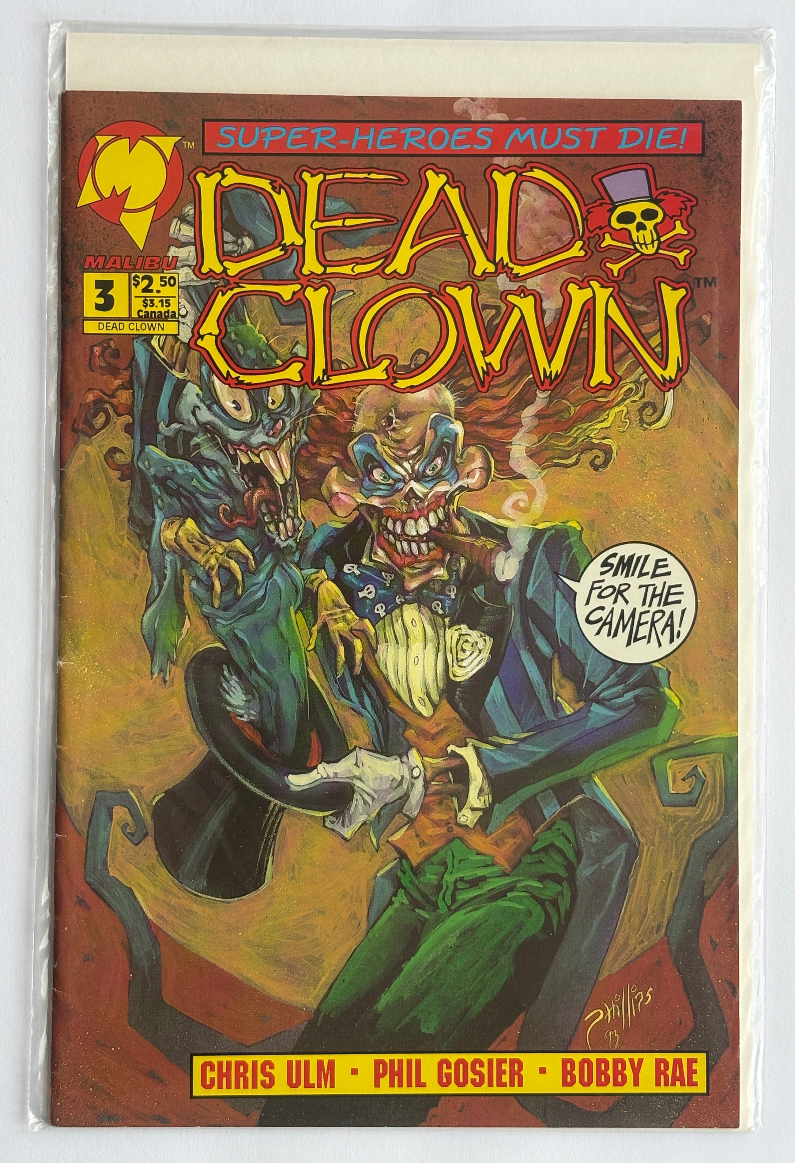 Dead Clown #3 - Malibu Comics February 1994 VG/FN 5.0